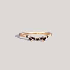 Eris Contour Ring in 14K Gold & Black Diamonds by Anastassia Sel Jewelry