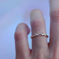 Eris Contour Ring in 14K Gold & Diamonds by Anastassia Sel Jewelry