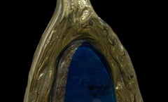 Rizo Erissa Door Pull in Brass and Glass