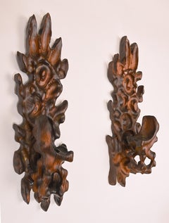 Erkki Hovi Carved Wood Sconces