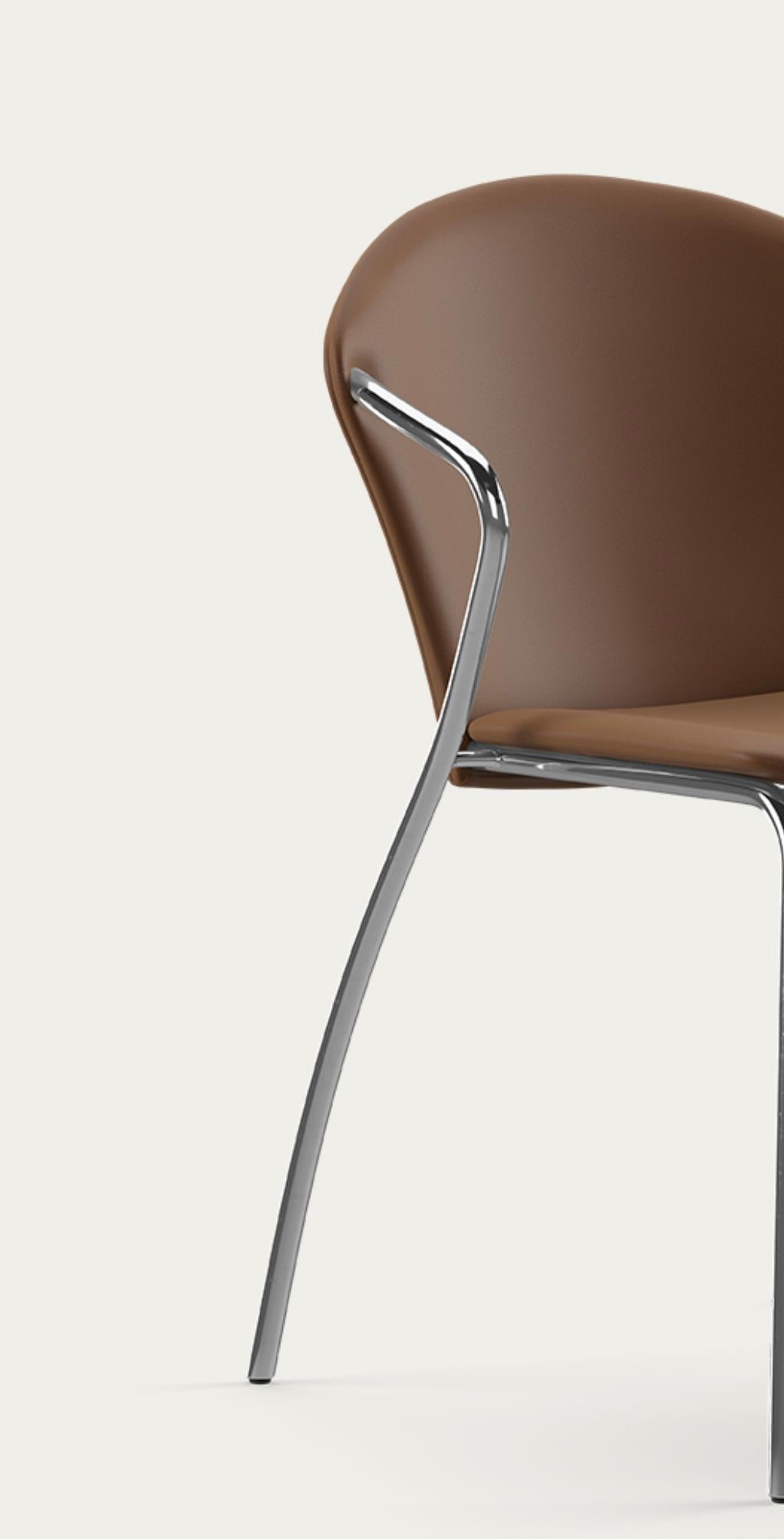 Chrome Erla Solveig Oskarsdóttir Bessi Chair For One Collection en vente