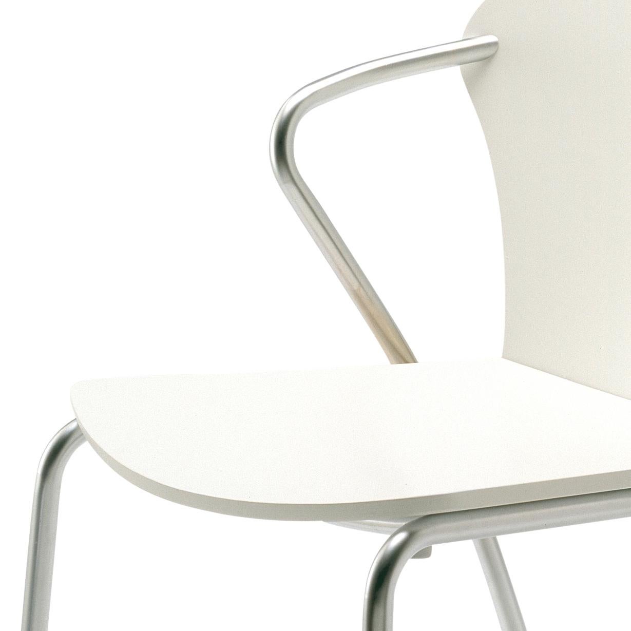 Icelandic Erla Sólveig Óskarsdóttir, EO 5400 White Stackable Bessi Chair by One Collection