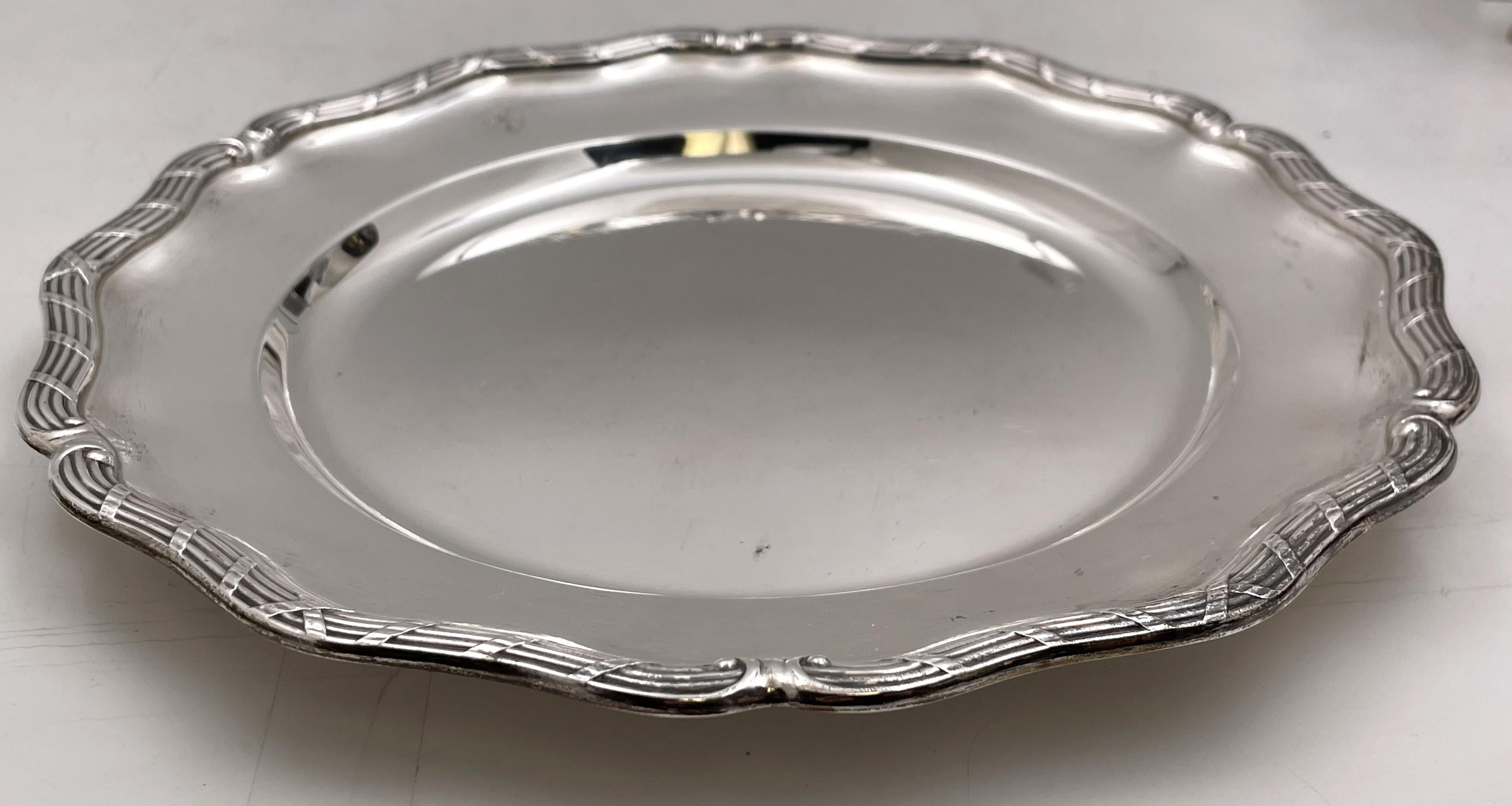 Erlandsson Pareja de fuentes/platos suecos de plata de 1908 principios del siglo XX en venta