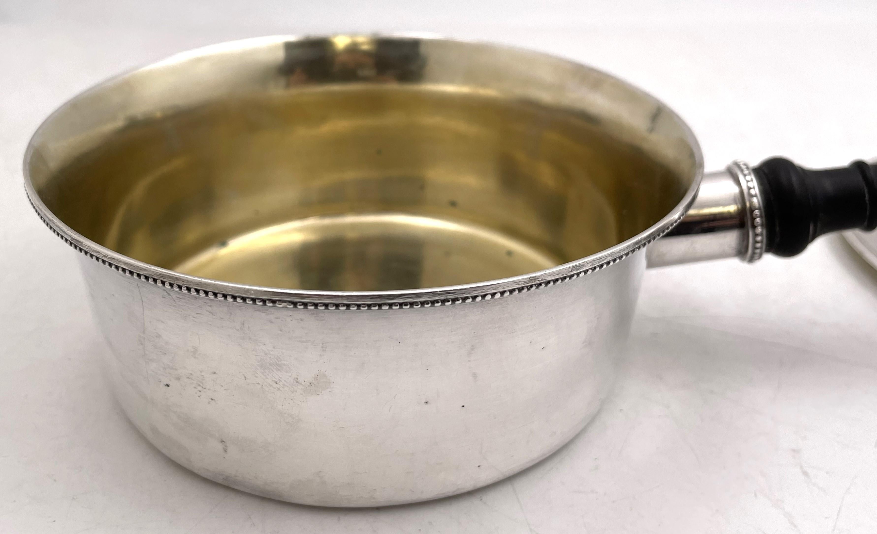 Suédois Saucepan / plat à casserole profond suédois des années 1910, doré à l'intérieur en vente