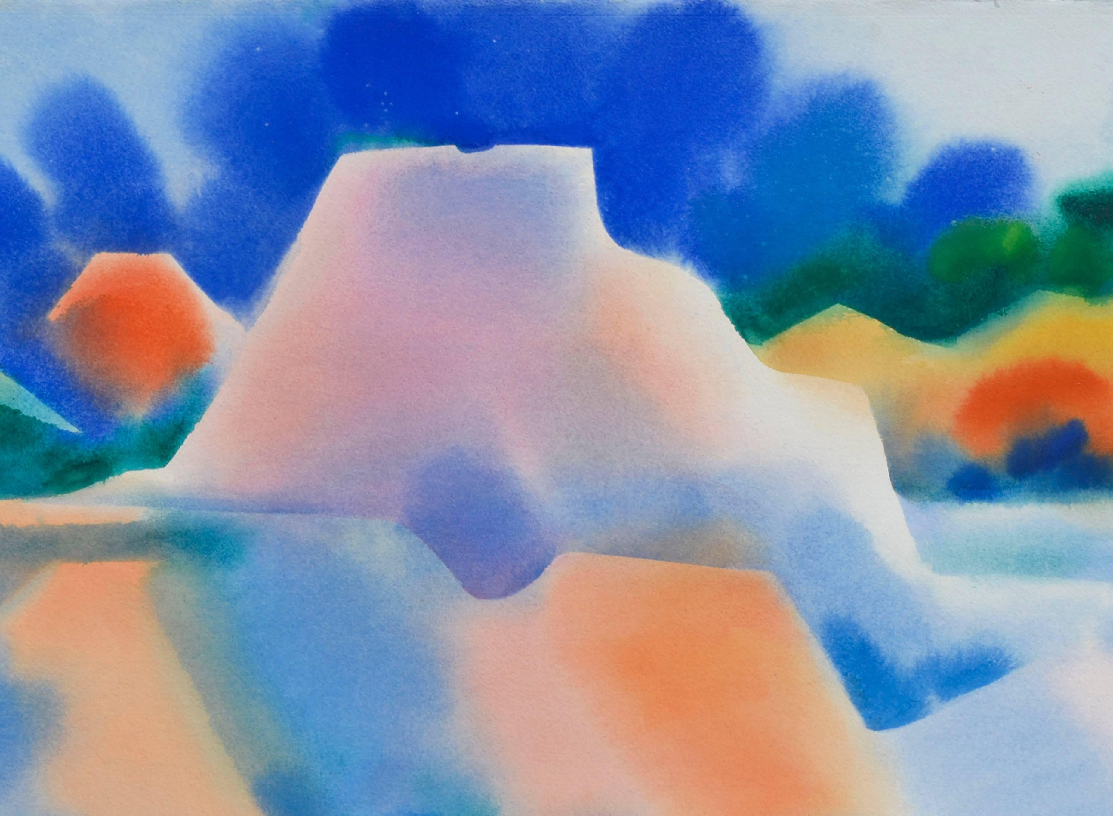 Flat Top Mountain - Abstrakte geometrische Landschaft (Geometrische Abstraktion), Art, von Erle Loran