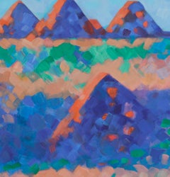 Four Red Mountains - Abstract Landscape
