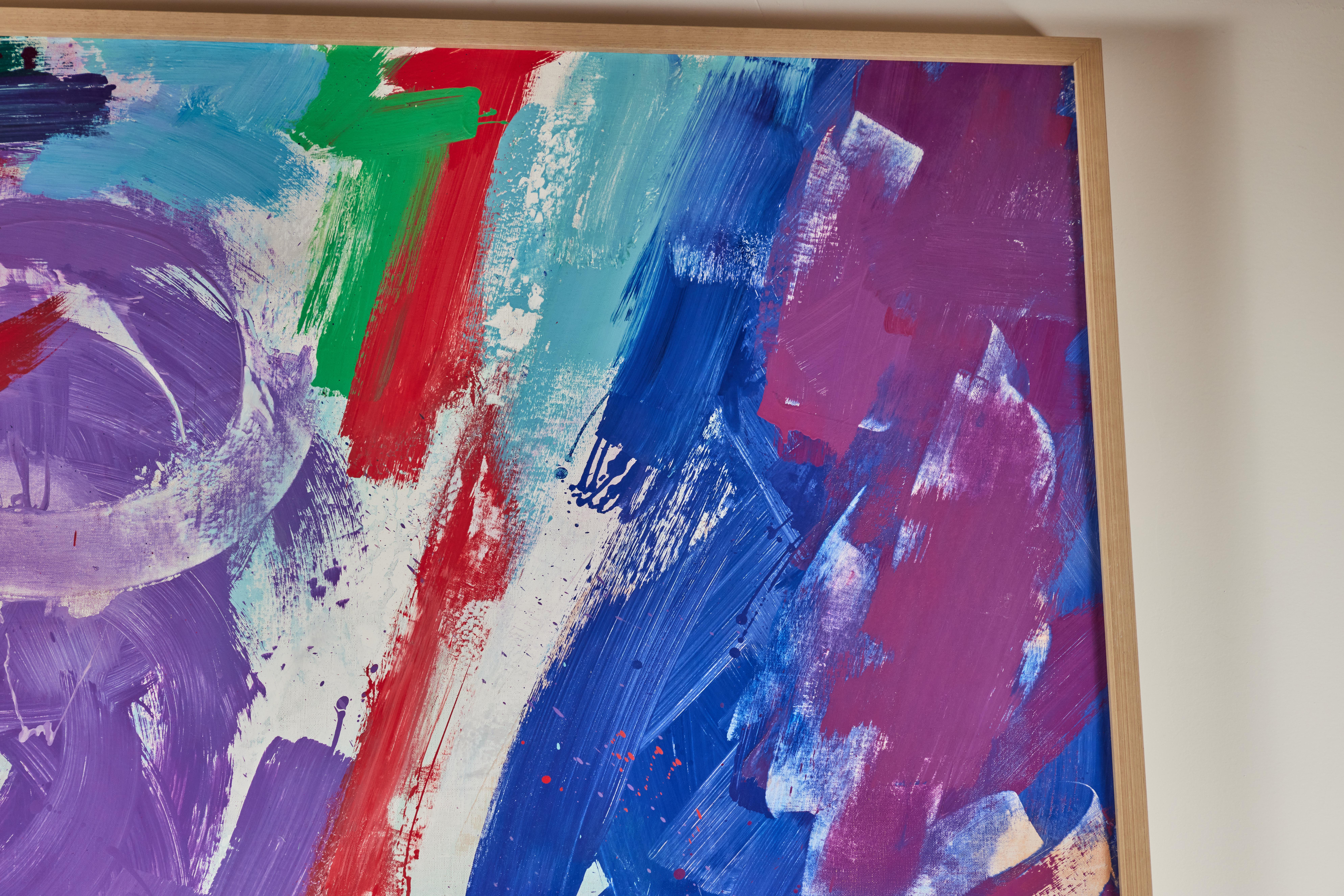 Grande peinture abstraite, signée, 1961 en vente 2