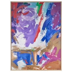 Pittura astratta grande, firmata, del 1961