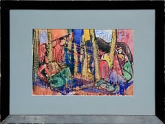 Figuratif du milieu du siècle dernier - Navajo Weaver Hogan