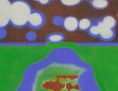 "Rock Image II" Abstract Painting, Acrylic on Canvas, Signed, 1971