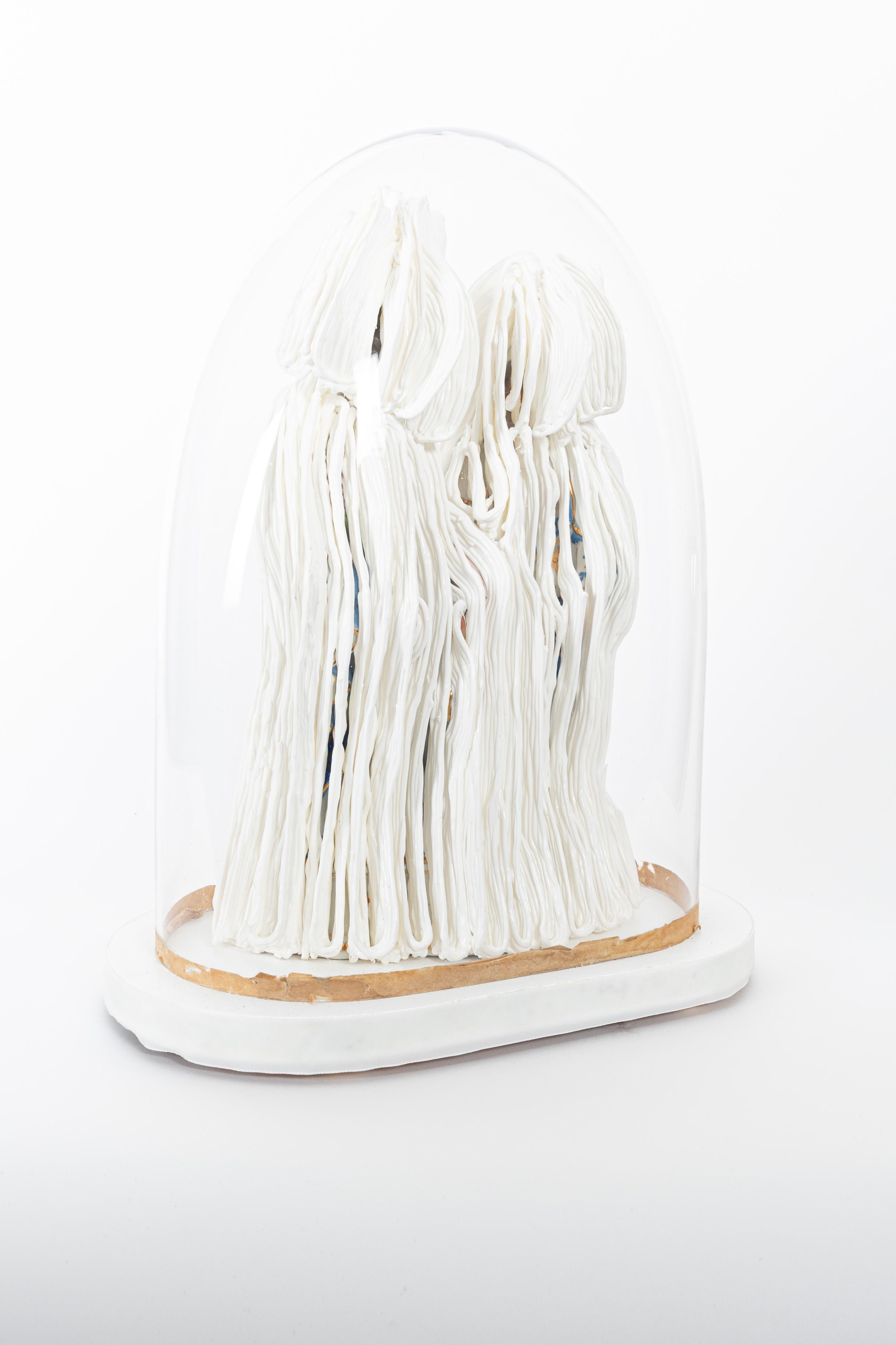 Scultura in silicone e porcellana di 2 statuette - Sculpture di Erlend Van Landeghem