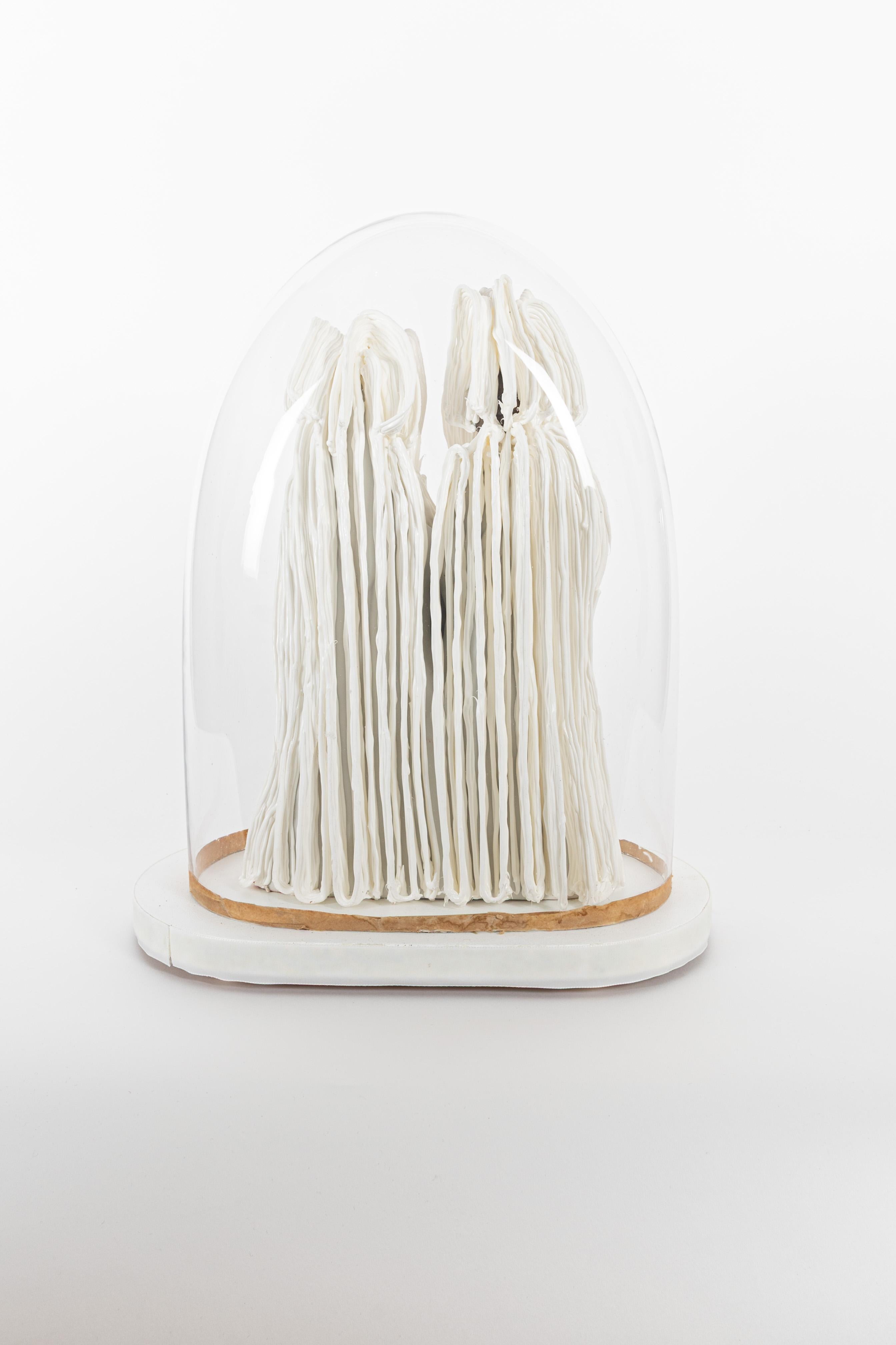 Scultura in silicone e porcellana di 2 statuette in vendita 2