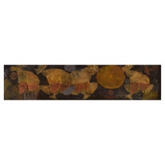 Erling Andersen, Denmark, Oil on Board, "Mating Dance", Dated 1965