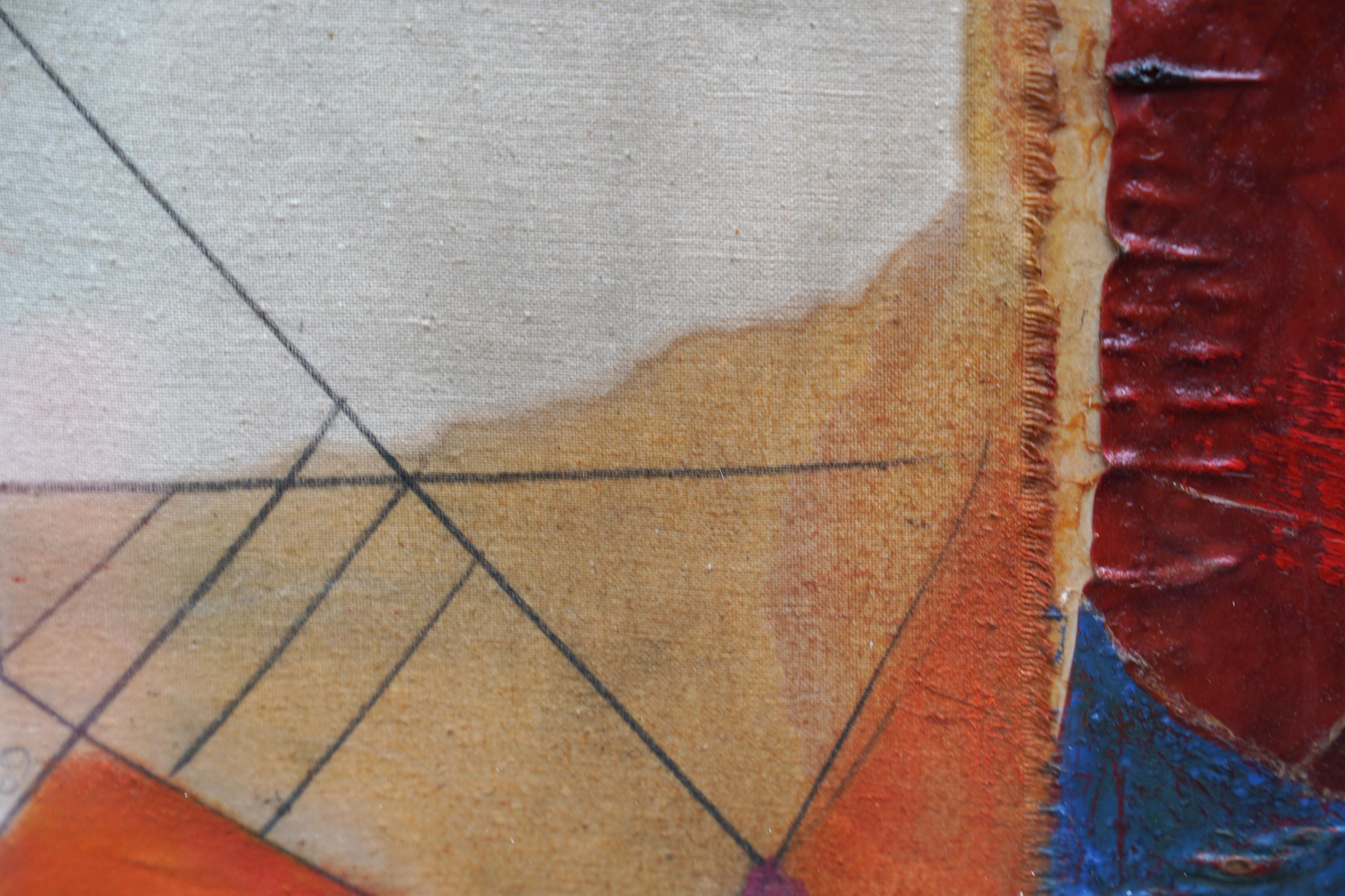 Composizione astratta - Quadro a tecnica mista danese Arte astratta 1969 in vendita 2