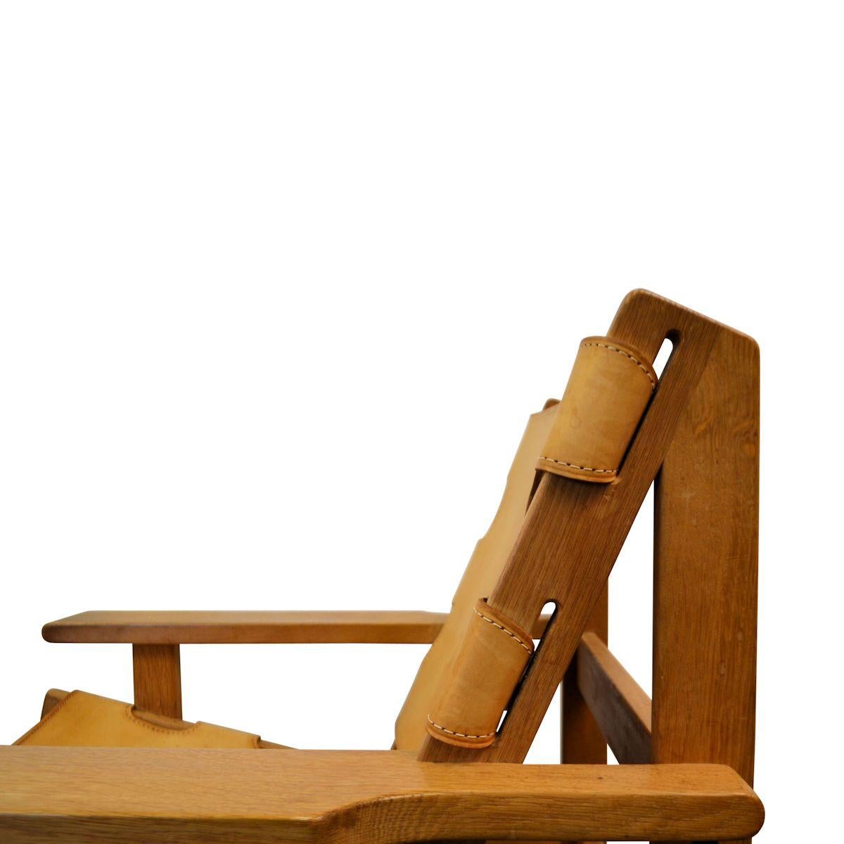 Mid-20th Century Erling Jessen Danish Design Model 168 Leather Lounge Chairs