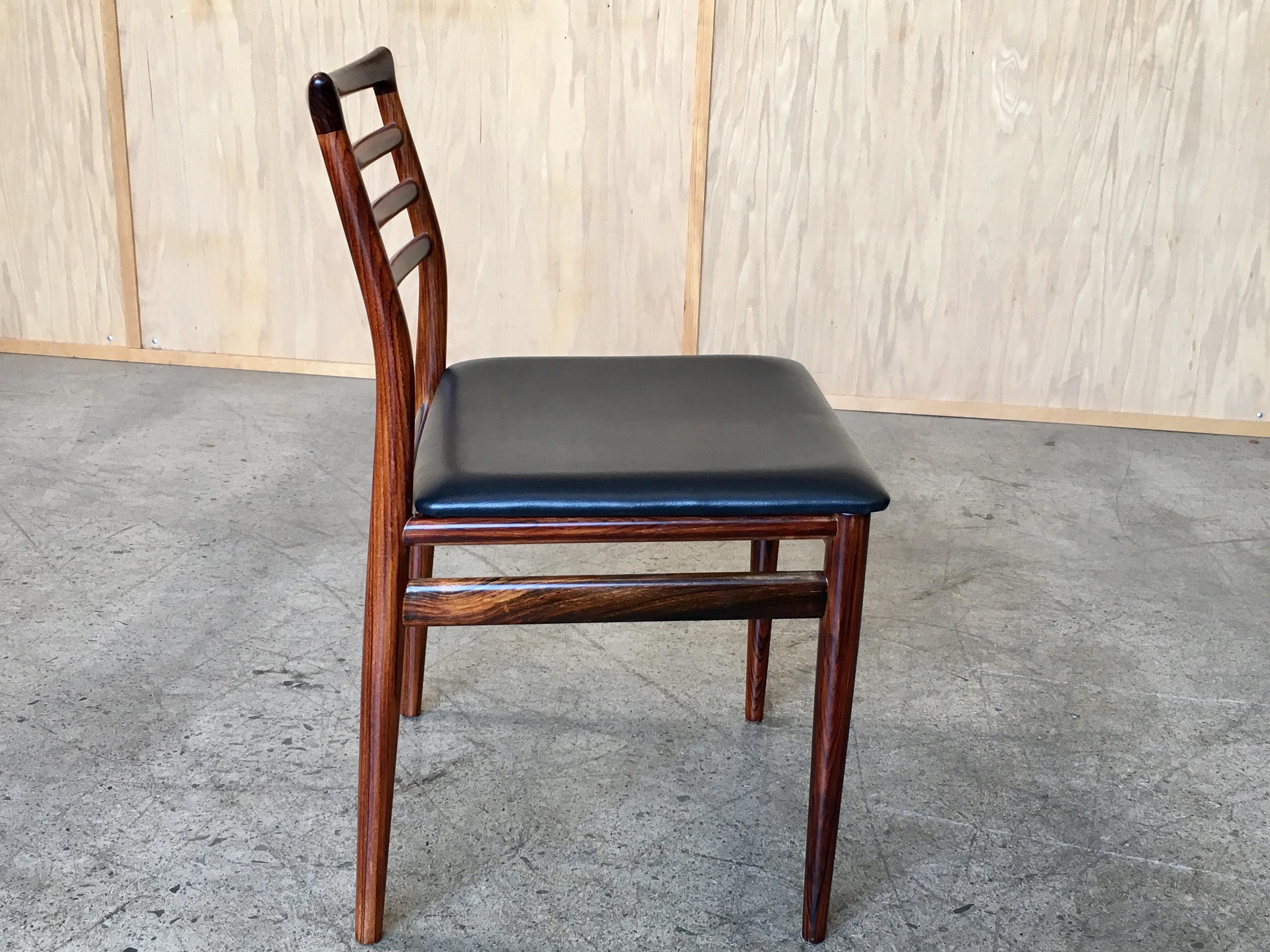 Erling Torvits Rosewood Dining Chairs by Sorø Stolefabrik, Set of Six 2