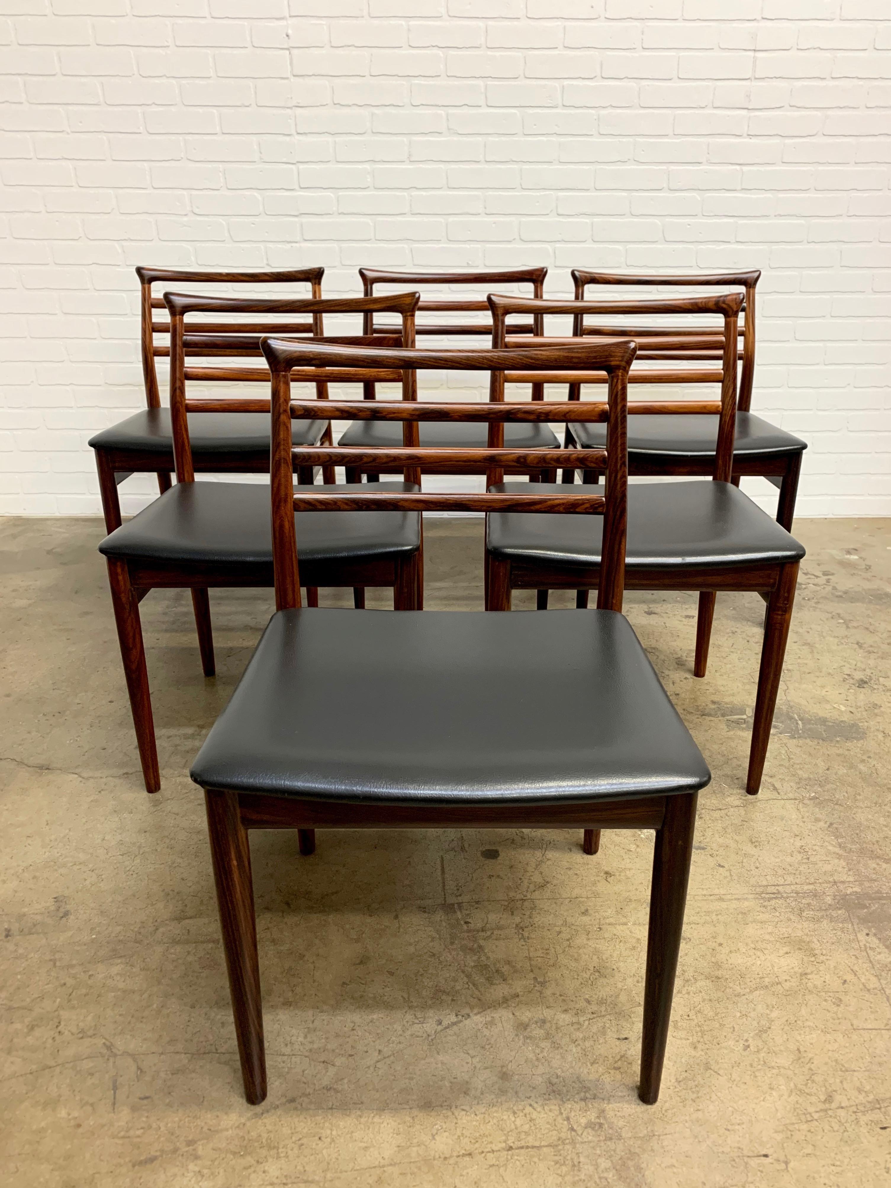 Erling Torvits Rosewood Dining Chairs by Sorø Stolefabrik, Set of Six 3