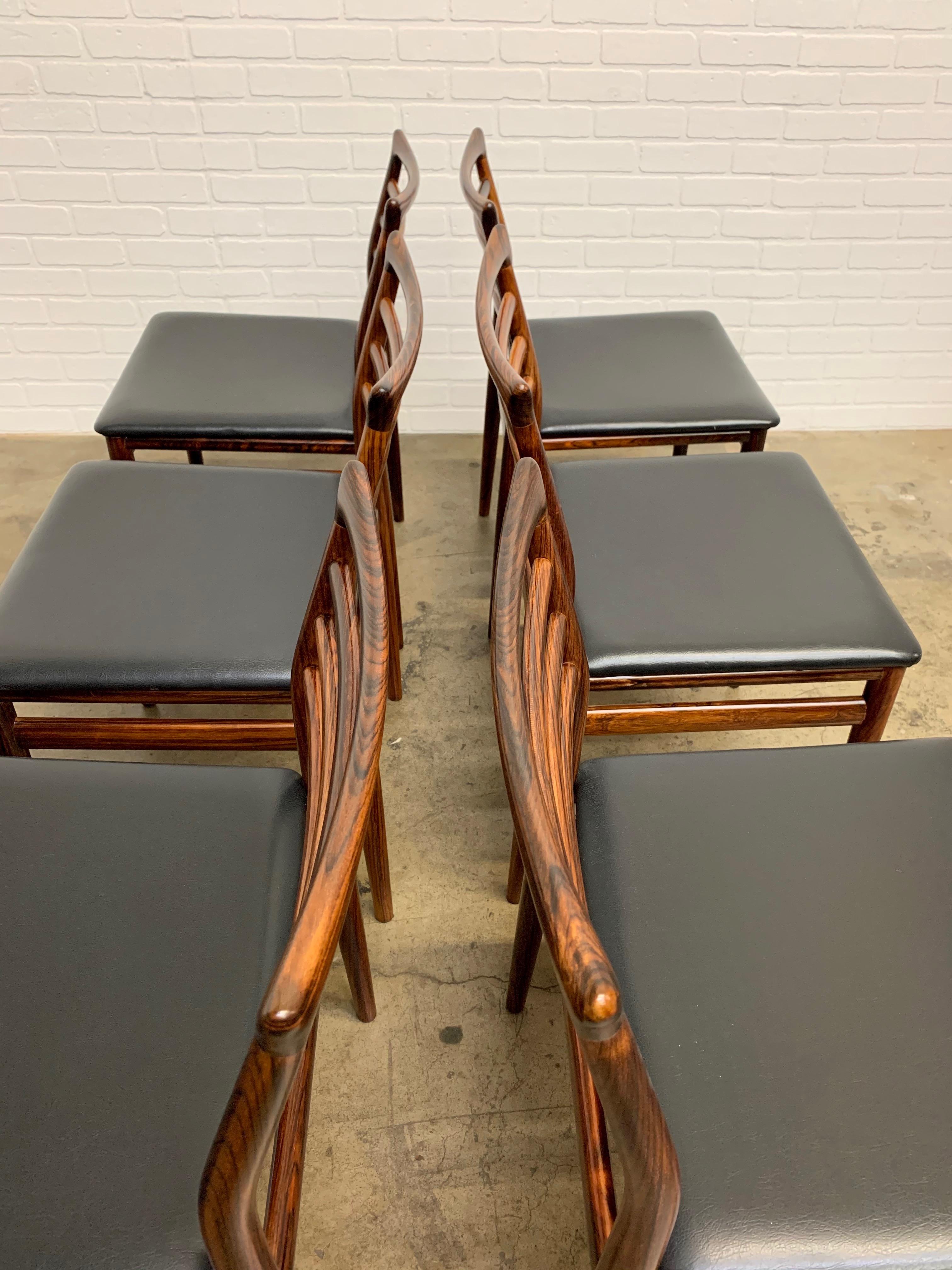 Erling Torvits Rosewood Dining Chairs by Sorø Stolefabrik, Set of Six 5