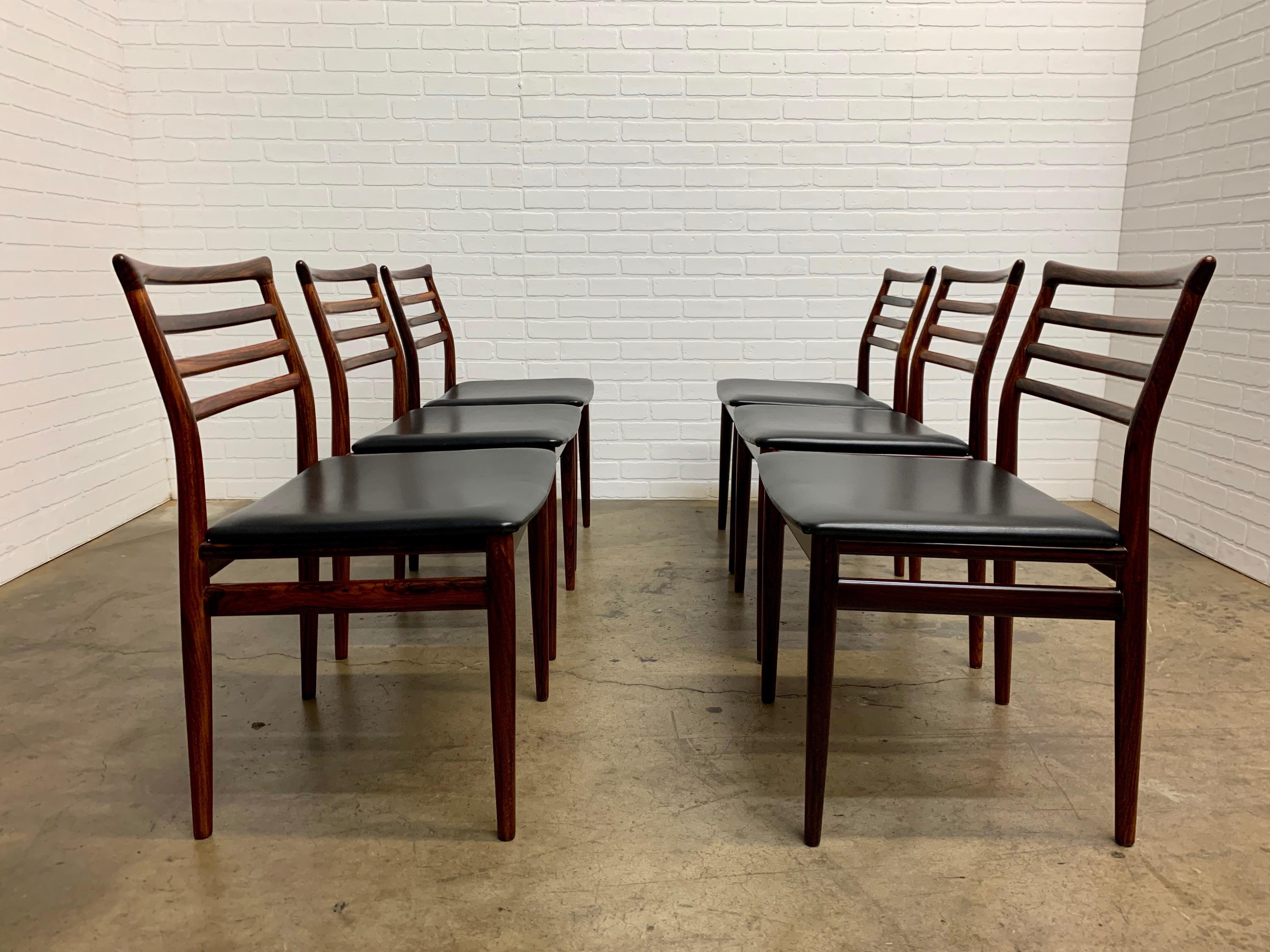 Danish Erling Torvits Rosewood Dining Chairs by Sorø Stolefabrik, Set of Six