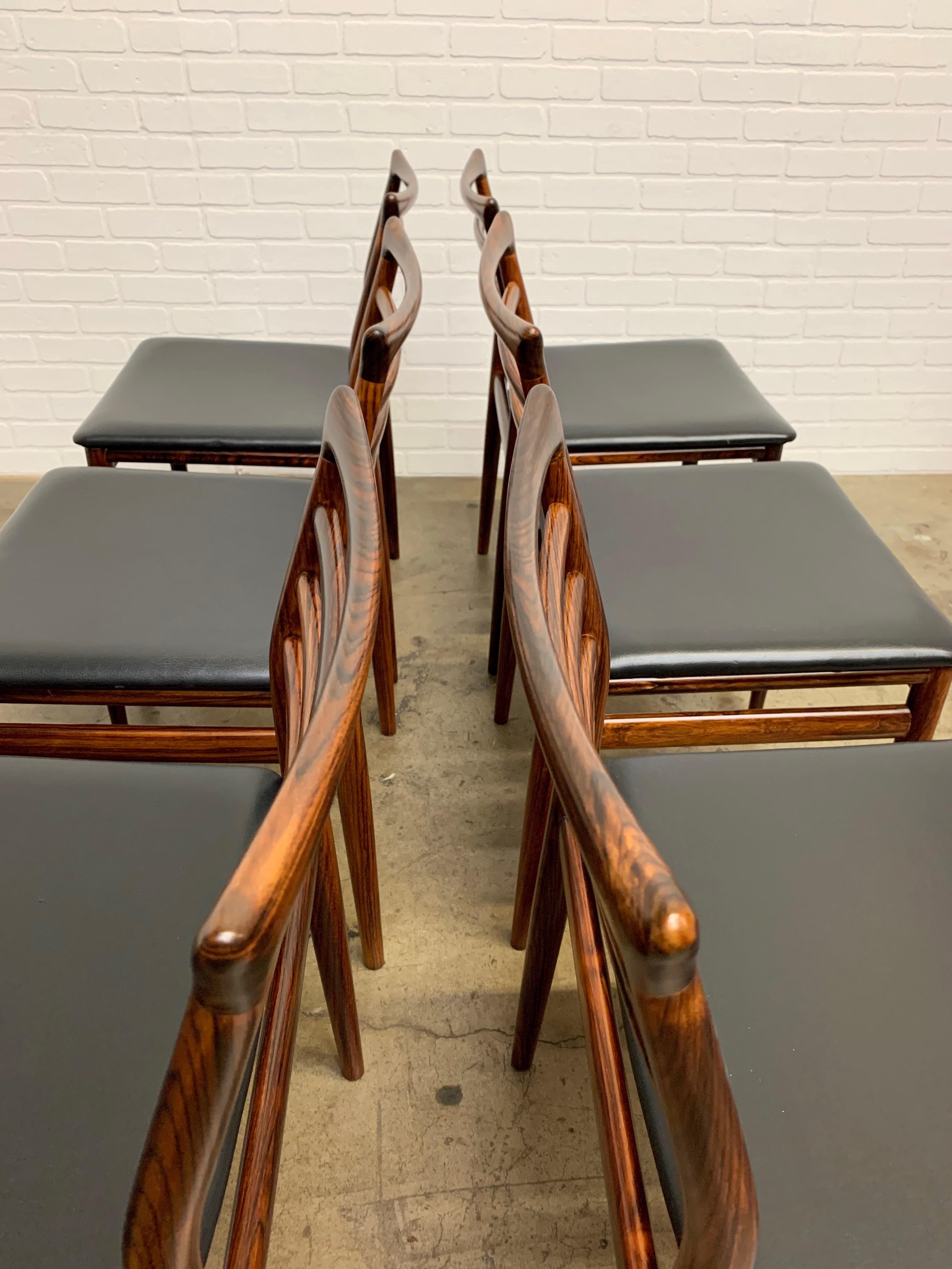 Erling Torvits Rosewood Dining Chairs by Sorø Stolefabrik, Set of Six In Good Condition In Denton, TX