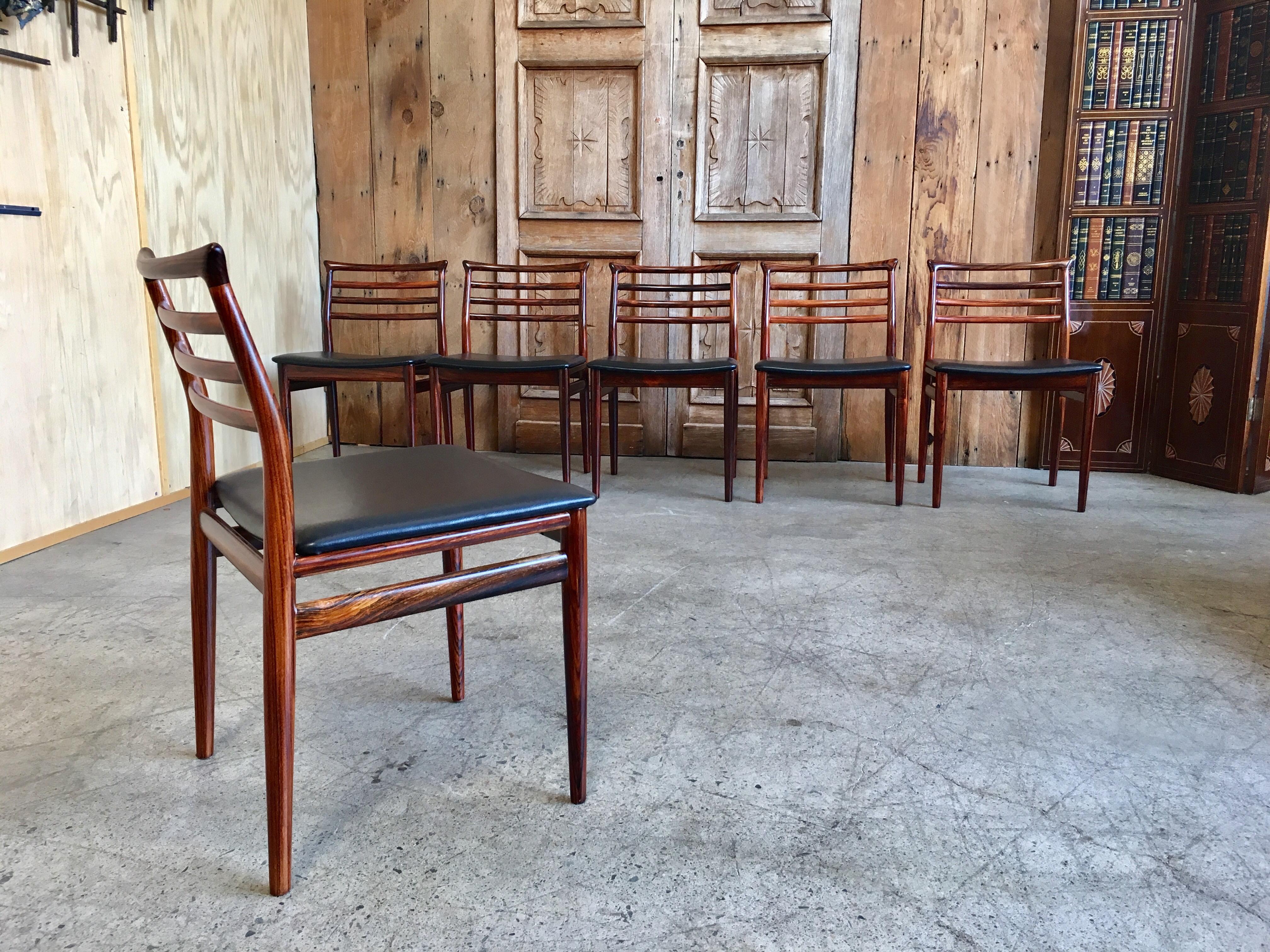 Erling Torvits Rosewood Dining Chairs by Sorø Stolefabrik, Set of Six In Excellent Condition In Denton, TX