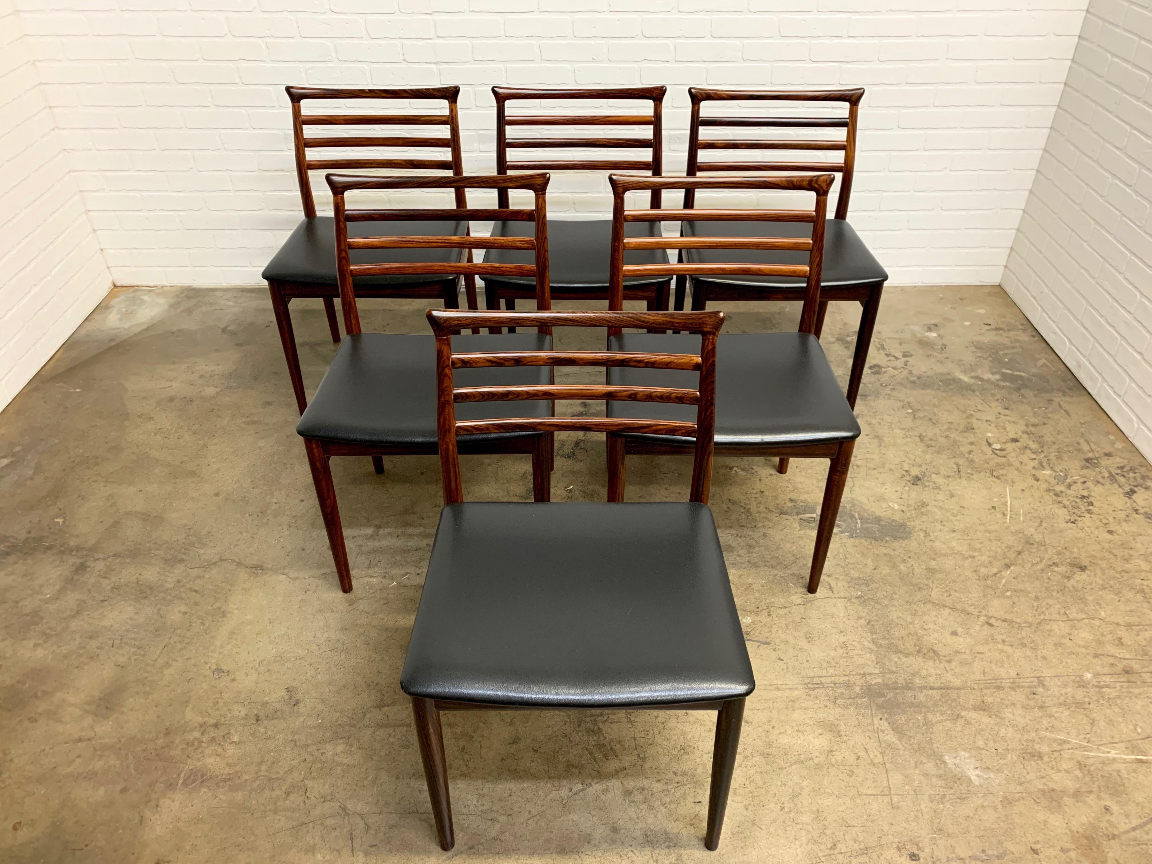 Erling Torvits Rosewood Dining Chairs by Sorø Stolefabrik, Set of Six 1
