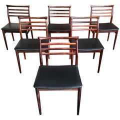 Erling Torvits Rosewood Dining Chairs by Sorø Stolefabrik, Set of Six
