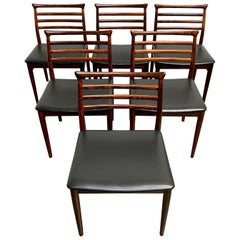 Erling Torvits Rosewood Dining Chairs by Sorø Stolefabrik, Set of Six