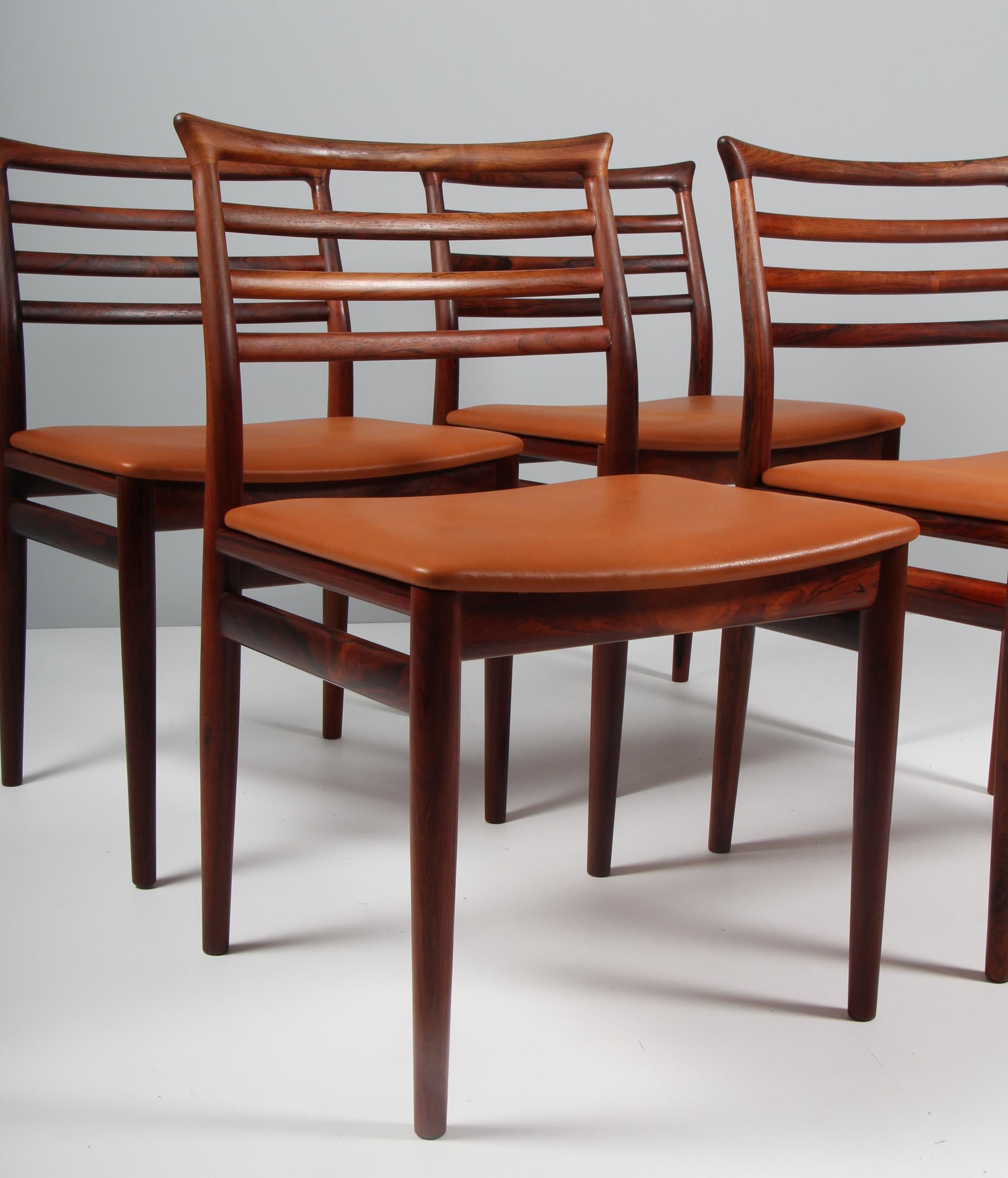 Danish Erling Torvits, Set of Six Dining Chairs
