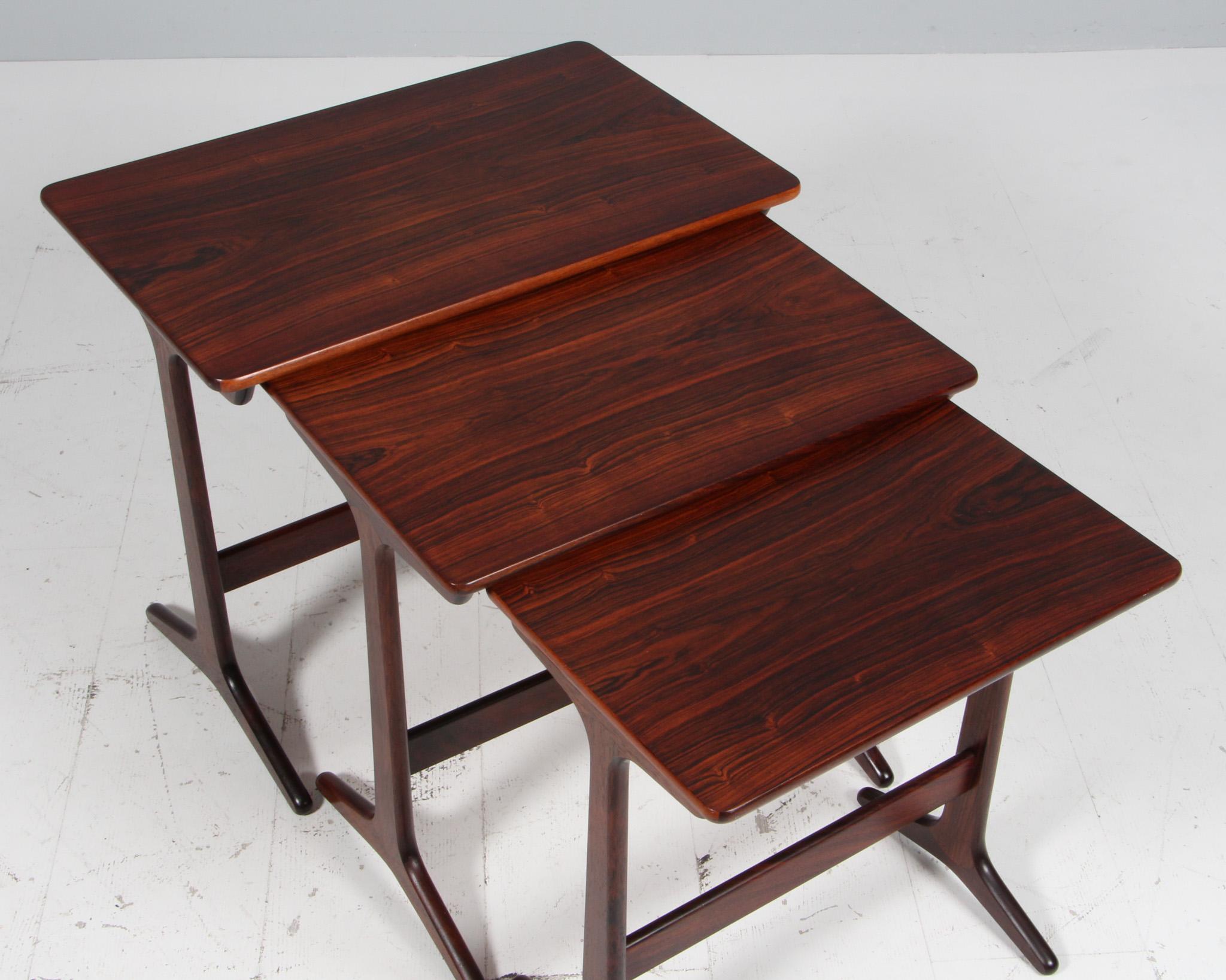 Danish Erling Torvits, Set of Stacking Tables For Sale