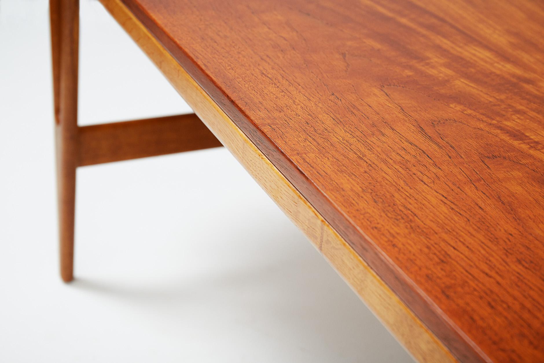 Mid-20th Century Erling Torvits Table, Teak and Oak For Sale