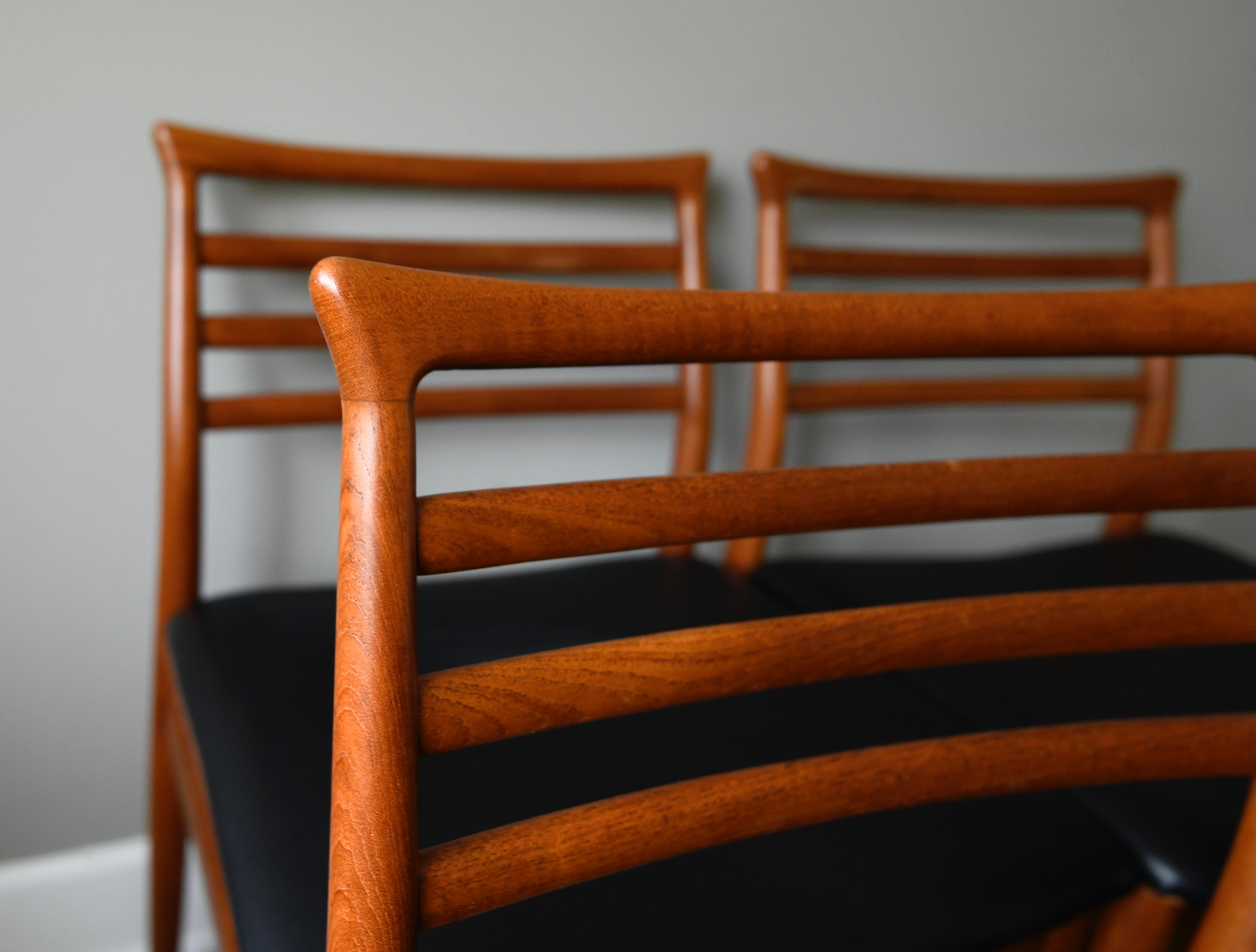 Danish Erling Torvits Teak Dining Chairs for Sorø Stolefabrik, 1960s For Sale