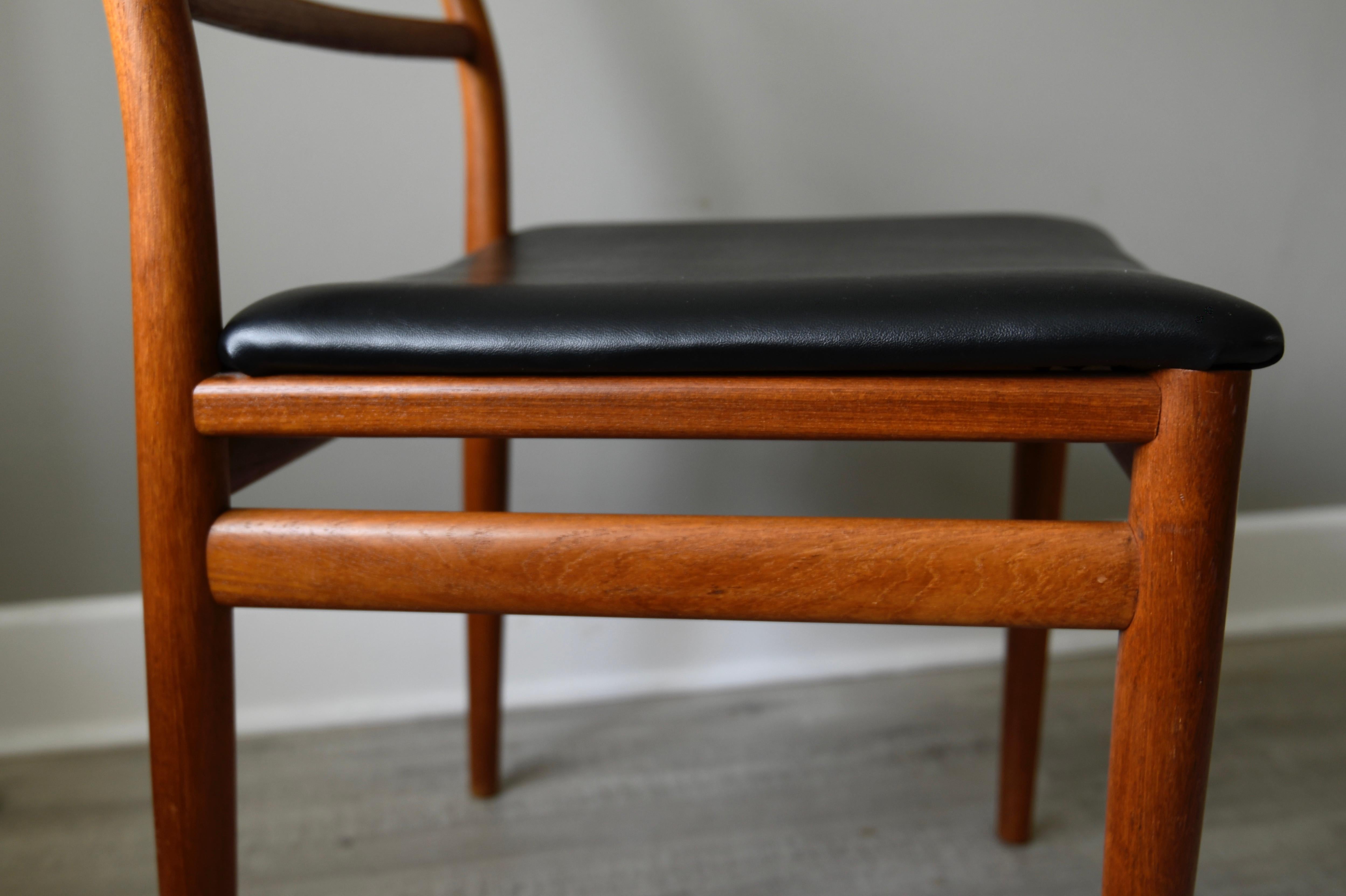 Late 20th Century Erling Torvits Teak Dining Chairs for Sorø Stolefabrik, 1960s For Sale