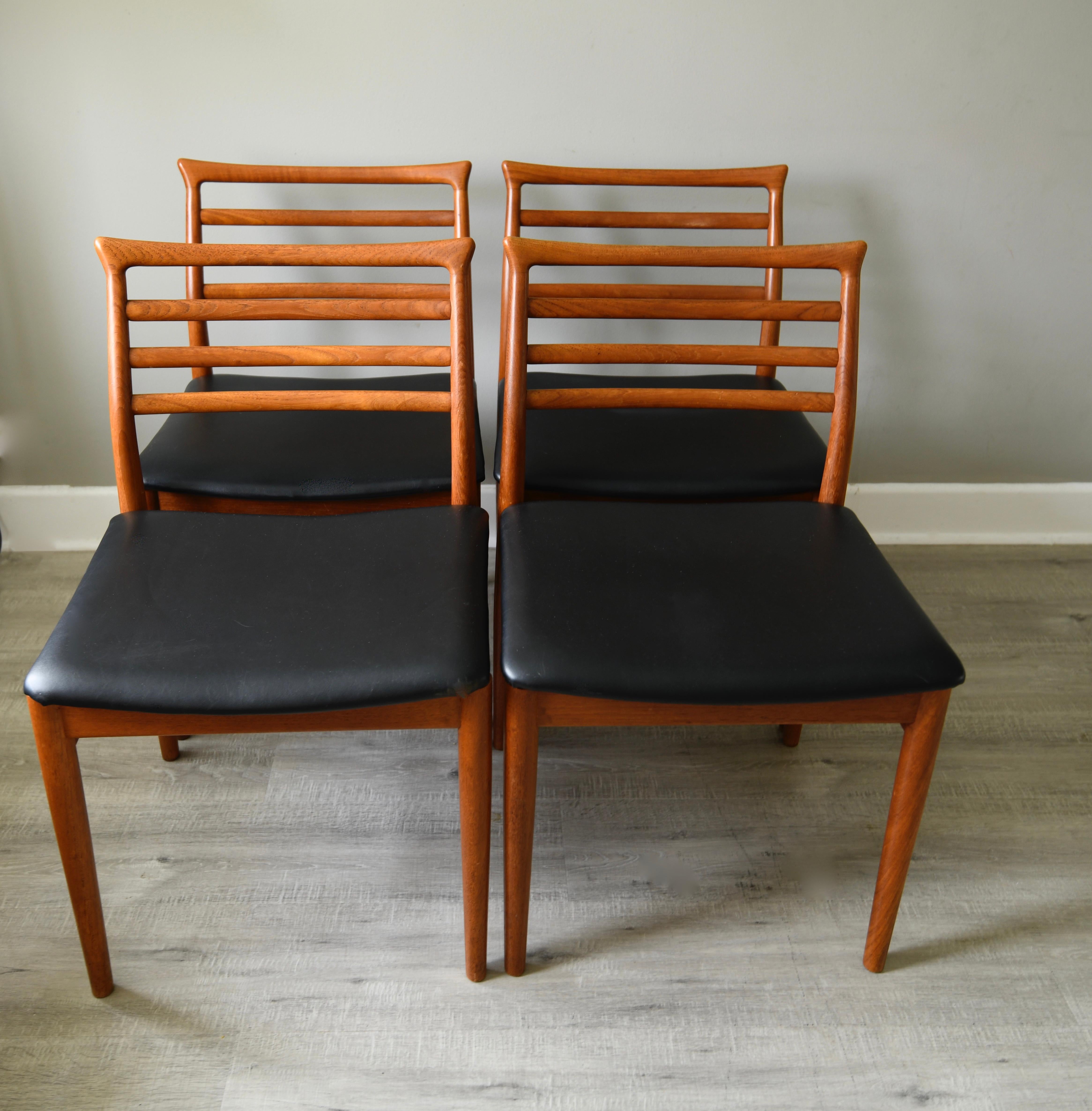 Erling Torvits Teak Dining Chairs for Sorø Stolefabrik, 1960s For Sale 1