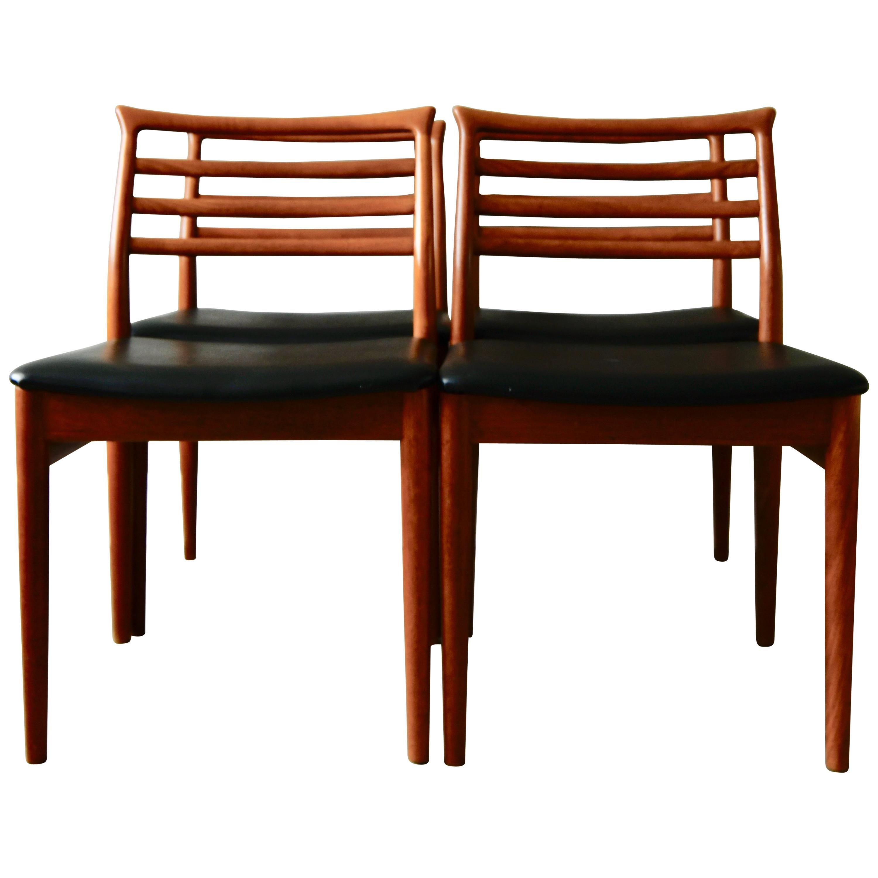 Erling Torvits Teak Dining Chairs for Sorø Stolefabrik, 1960s For Sale