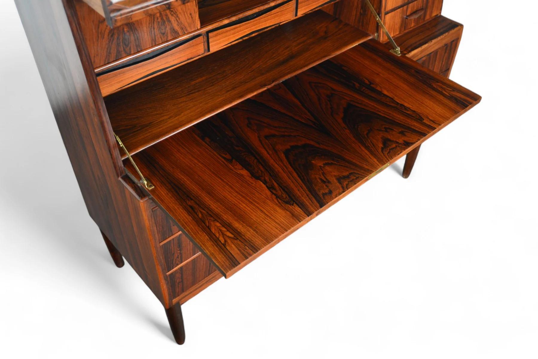 Erling Torvits Wide Brazilian Rosewood Secretary Desk For Sale 2