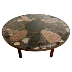 Retro Erling Viksjo Terrazzo Congo Coffee Table Produced in Norway