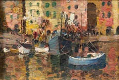 Erma Zago (Venetian vedutist painter) - 20th century landscape painting - Genoa