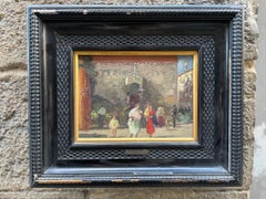 Small View of Venice with a Market near a Church, Erma Zago (1880–1942)