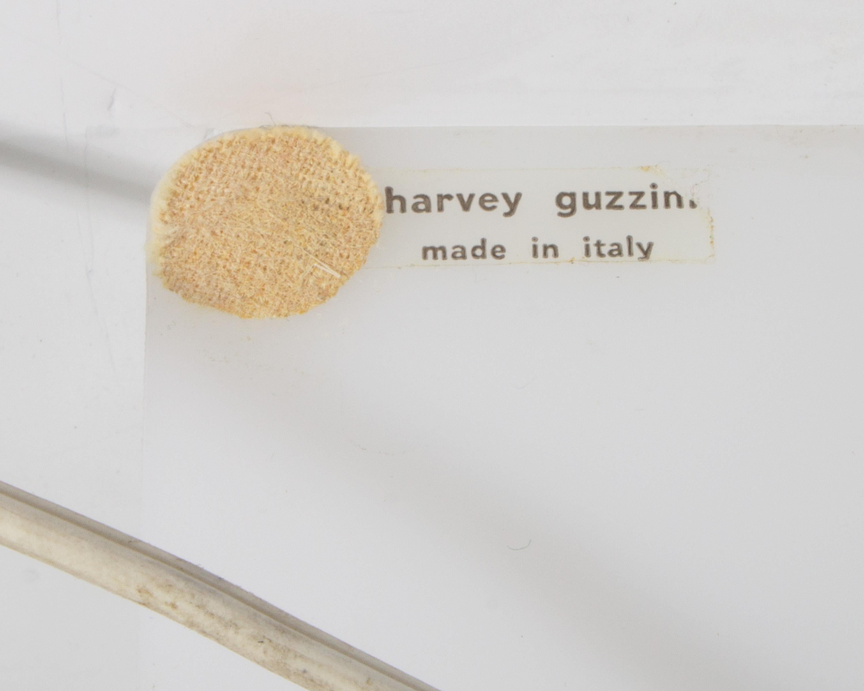 Late 20th Century Ermanno Lampa and Sergio Brazzoli Italian Harvey Guzzini Sirio Acrylic Table For Sale