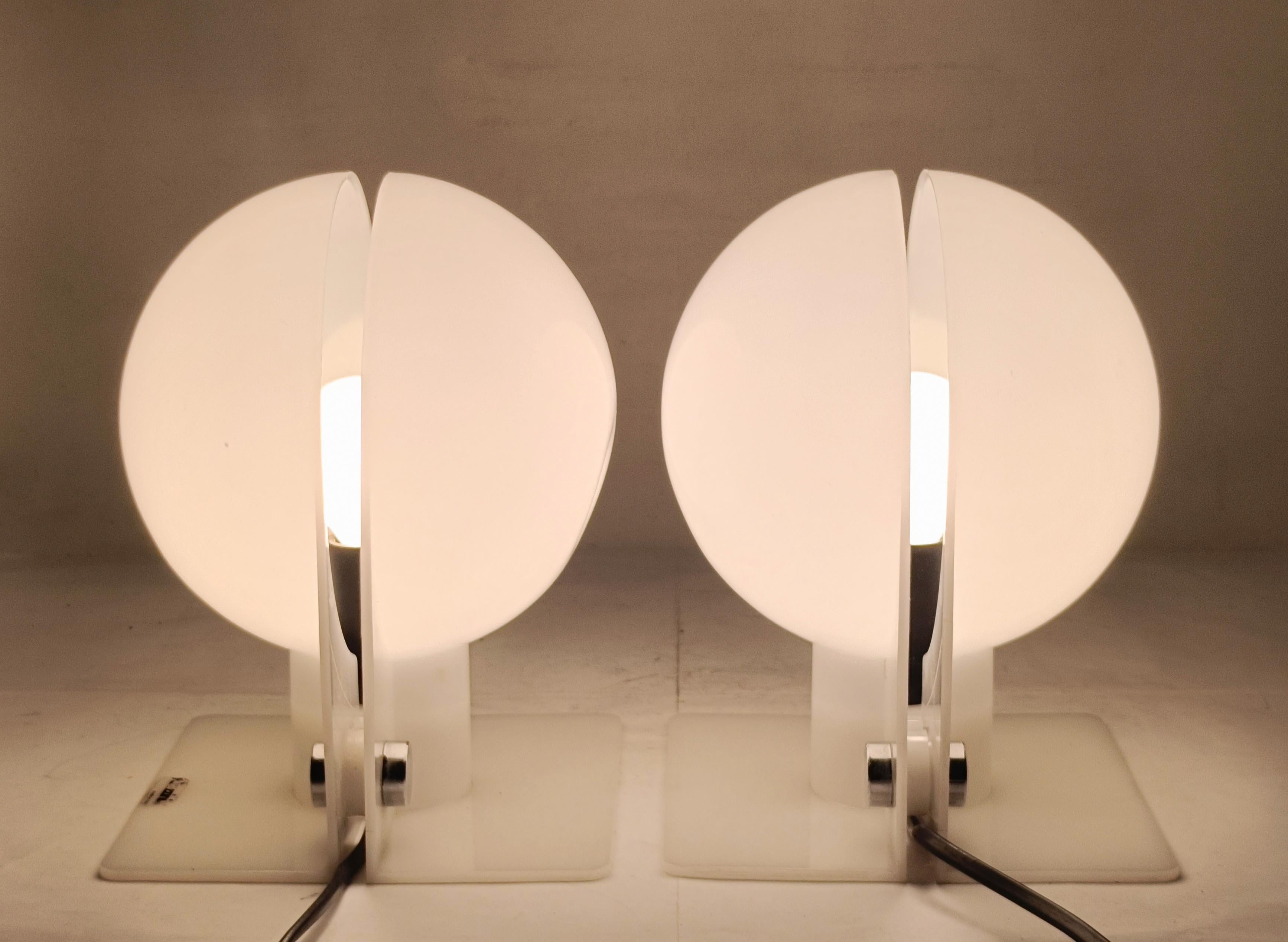Pareja de lámparas de sobremesa 'Sirio' de Ermanno Lampa y Sergio Brazzoli para Guzzini en venta 1
