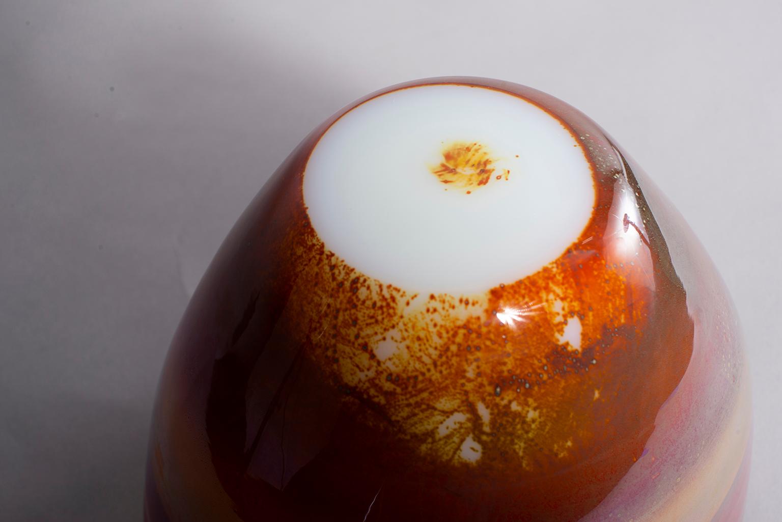 Mid-Century Modern Ermanno Nason for Antonio da Ros Opaline Murano Glass Bowl