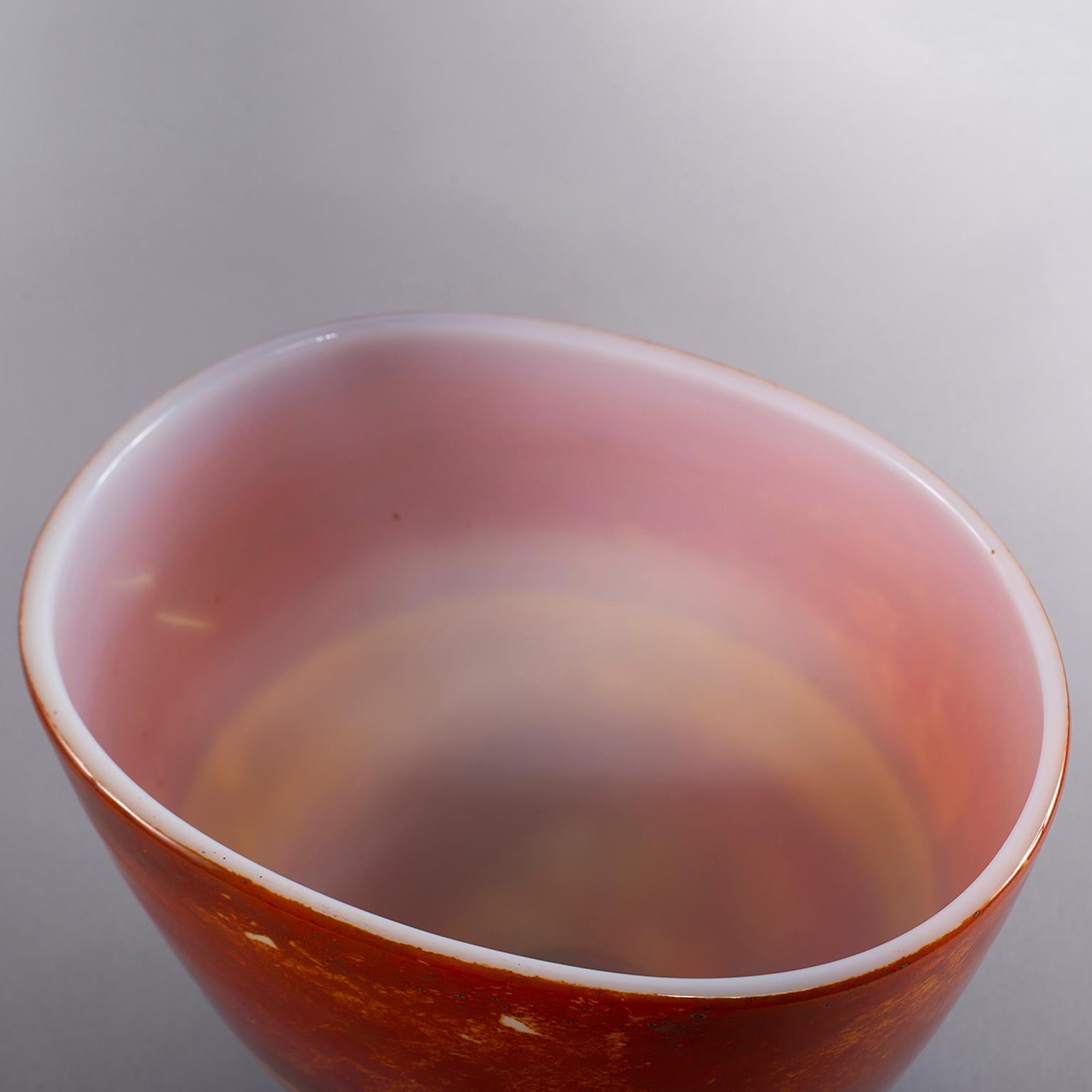 Ermanno Nason for Antonio da Ros Opaline Murano Glass Bowl 3