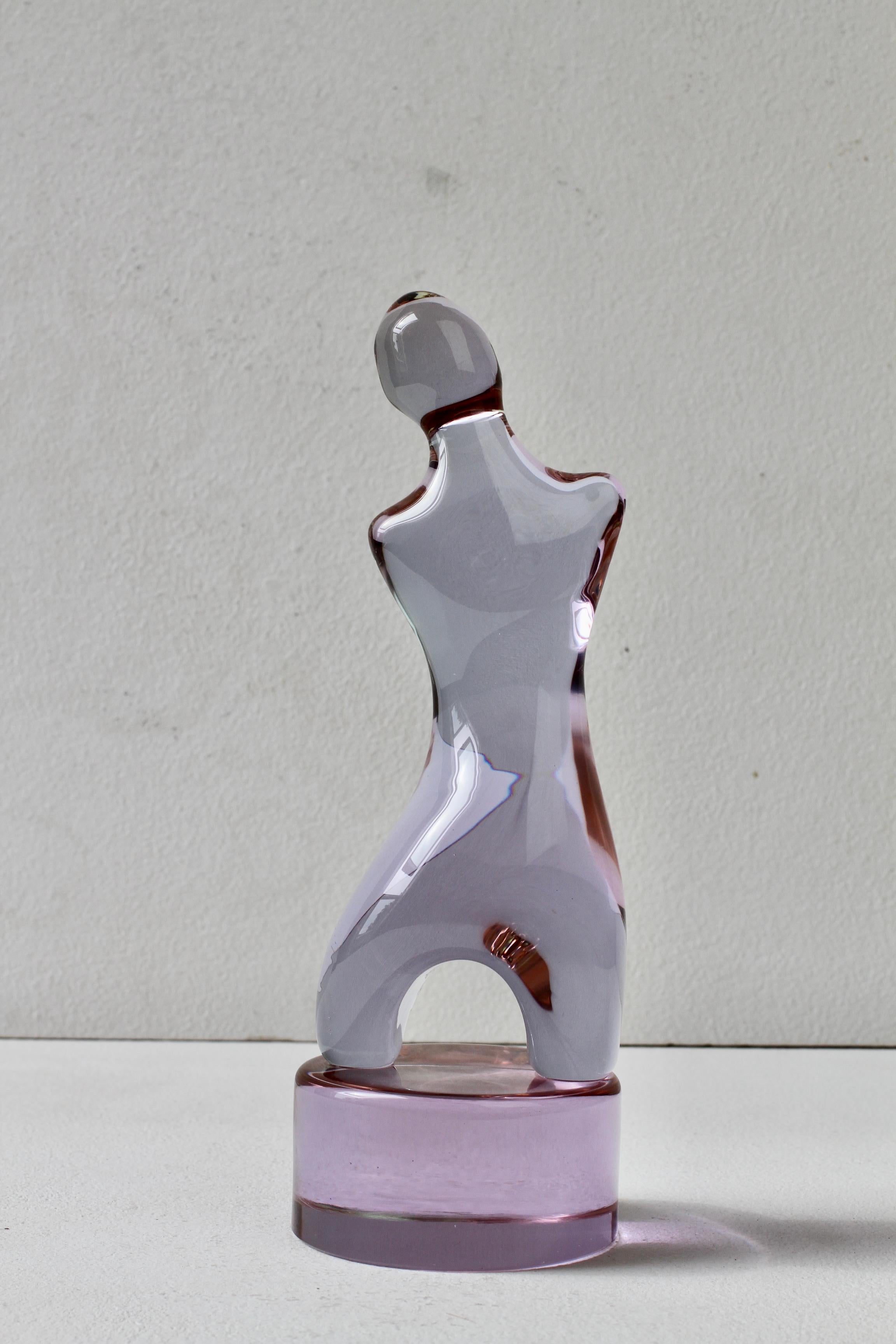 Ermanno Nason for Cenedese Abstract Female Alexandrite Murano Glass Sculpture im Angebot 4