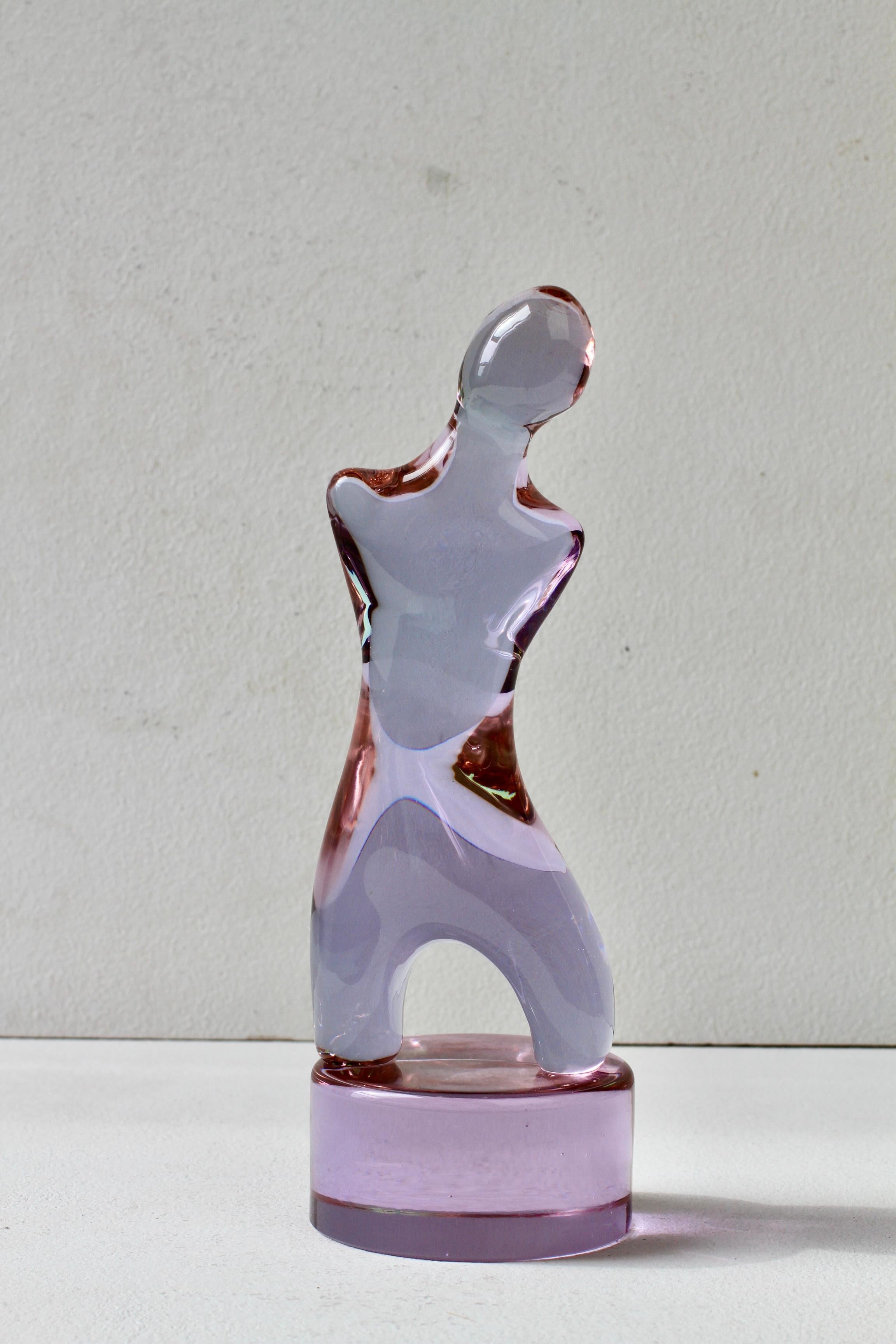 Ermanno Nason for Cenedese Abstract Female Alexandrite Murano Glass Sculpture im Angebot 7