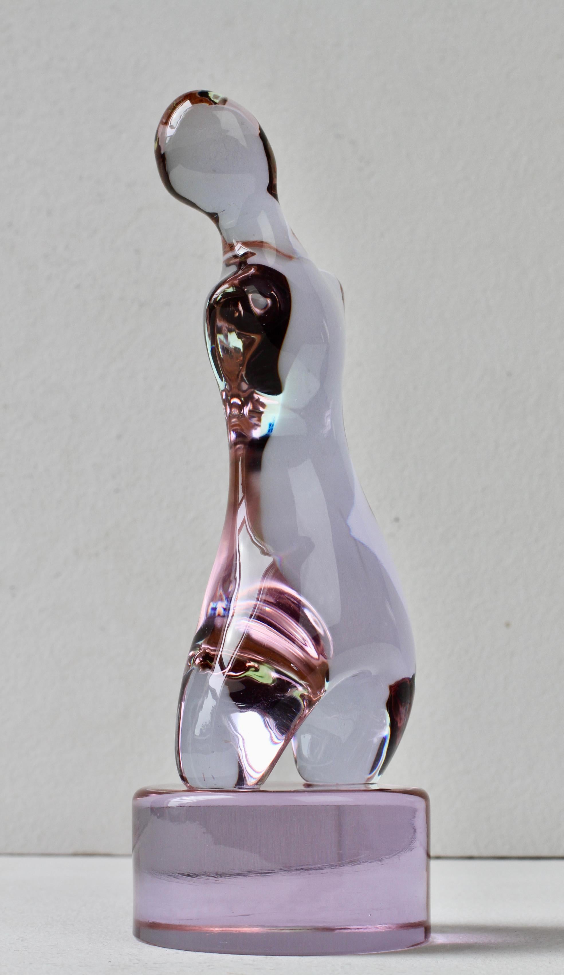 Ermanno Nason for Cenedese Abstract Female Alexandrite Murano Glass Sculpture (Moderne der Mitte des Jahrhunderts) im Angebot