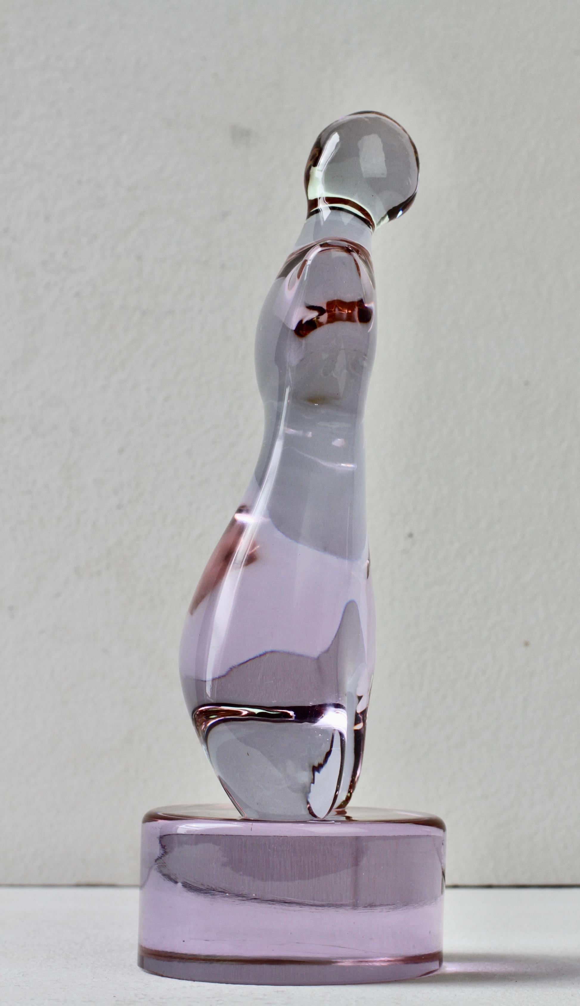 Ermanno Nason for Cenedese Abstract Female Alexandrite Murano Glass Sculpture (20. Jahrhundert) im Angebot