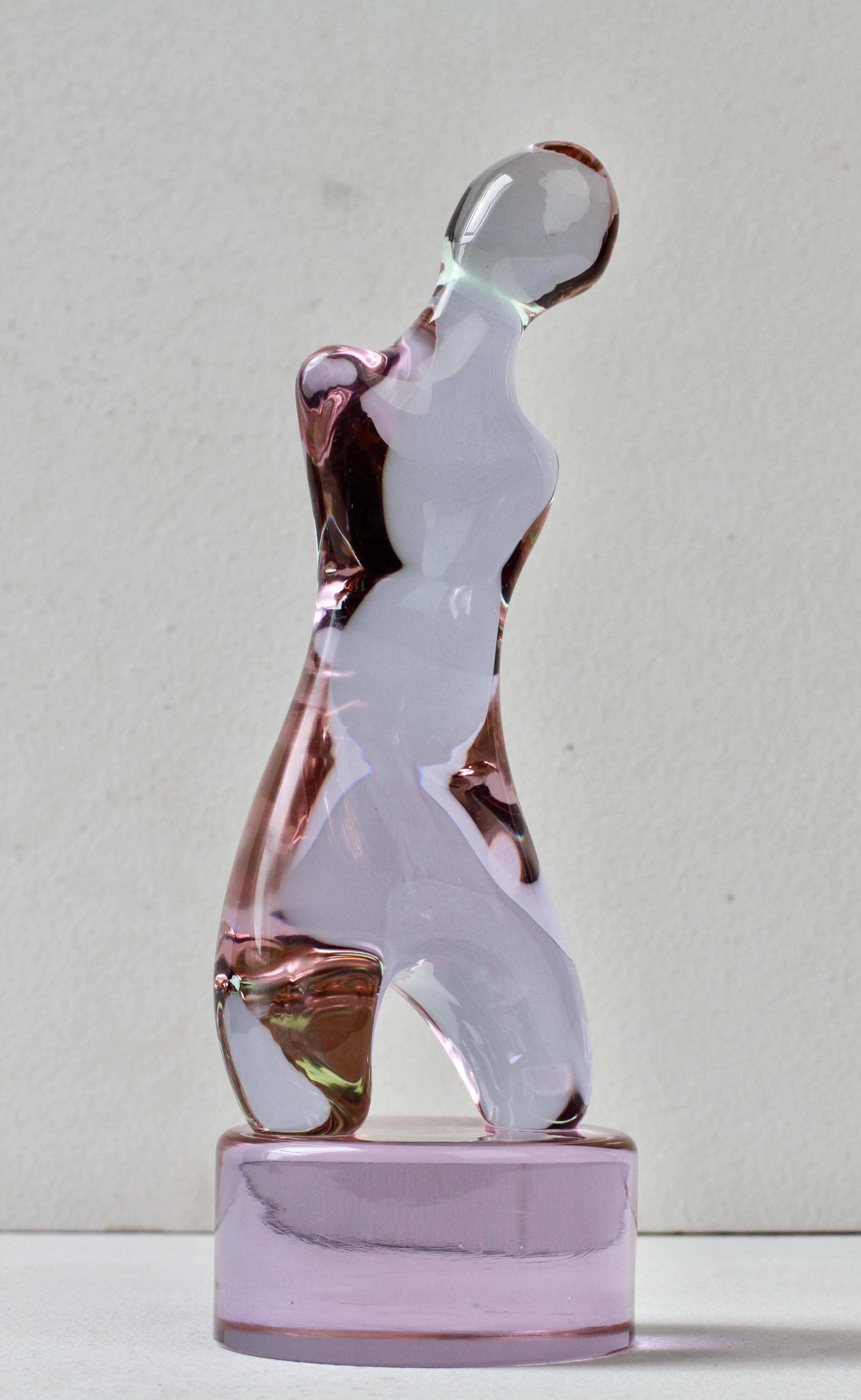 Ermanno Nason for Cenedese Abstract Female Alexandrite Murano Glass Sculpture (Geblasenes Glas) im Angebot