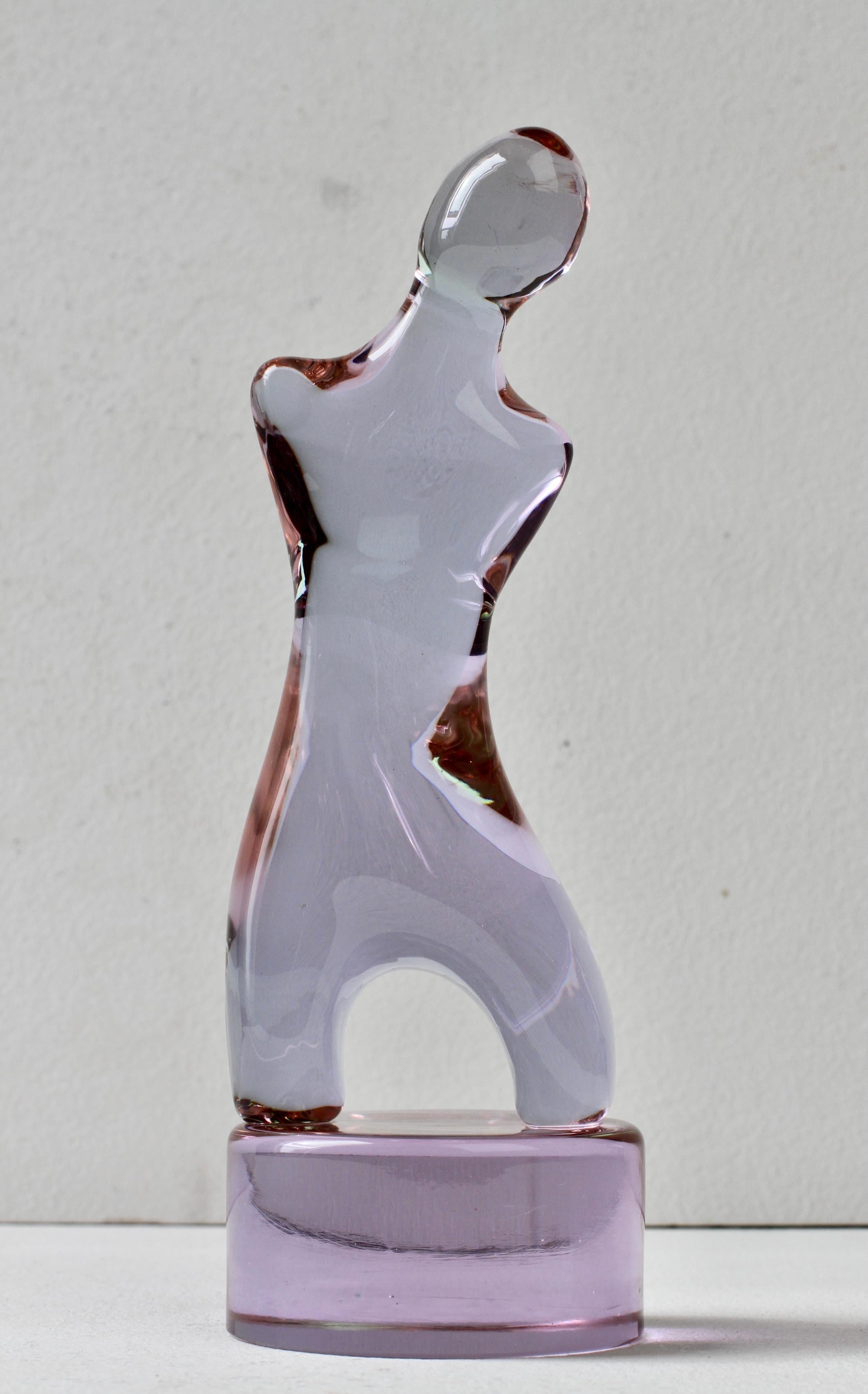 Ermanno Nason for Cenedese Abstract Female Alexandrite Murano Glass Sculpture im Angebot 1