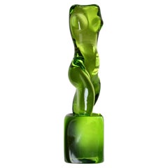 Ermanno Nason for Cenedese Green Female Nude Italian Murano Glass Sculpture